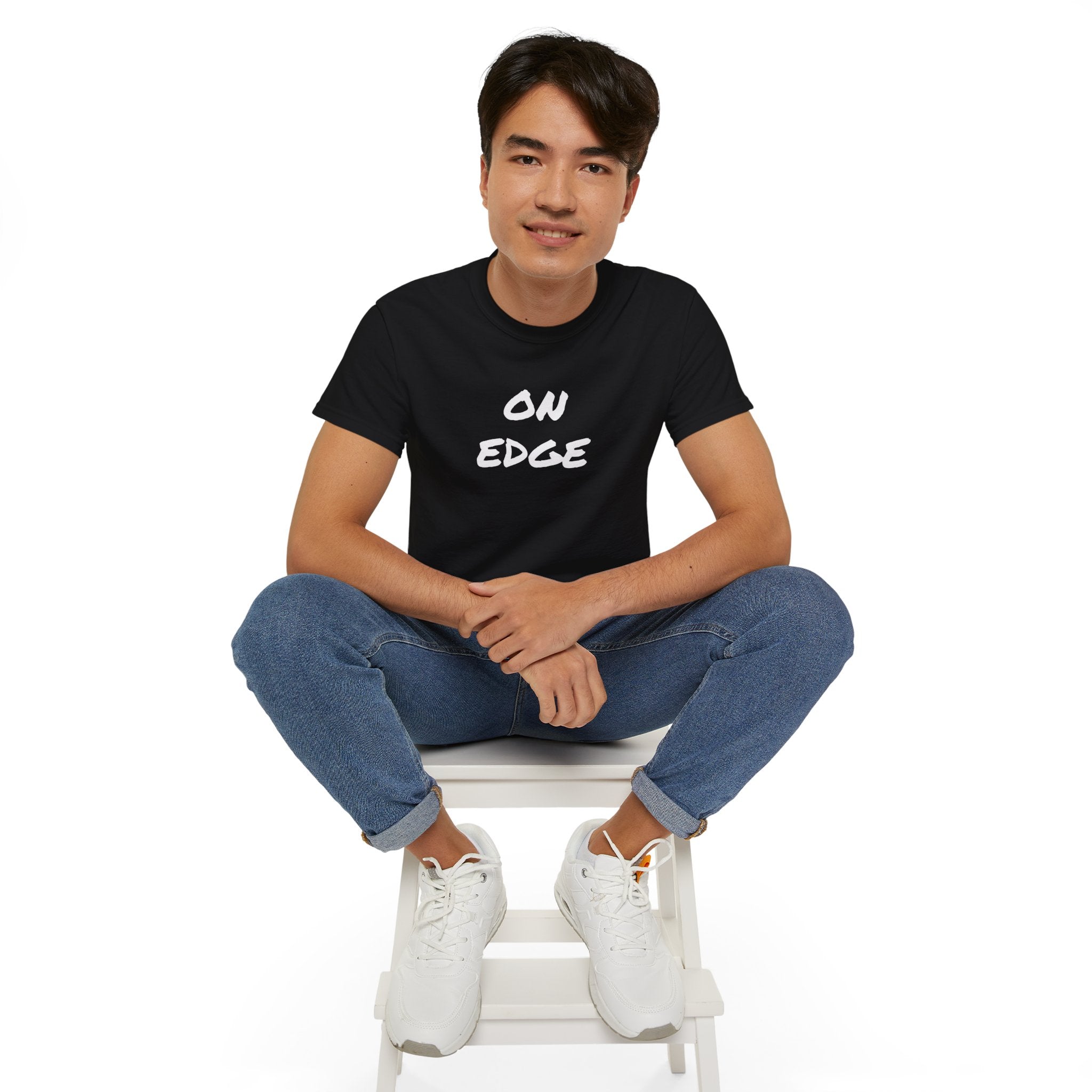 ON EDGE -  Unisex Ultra Cotton Tee 100% Cotton Graphic
