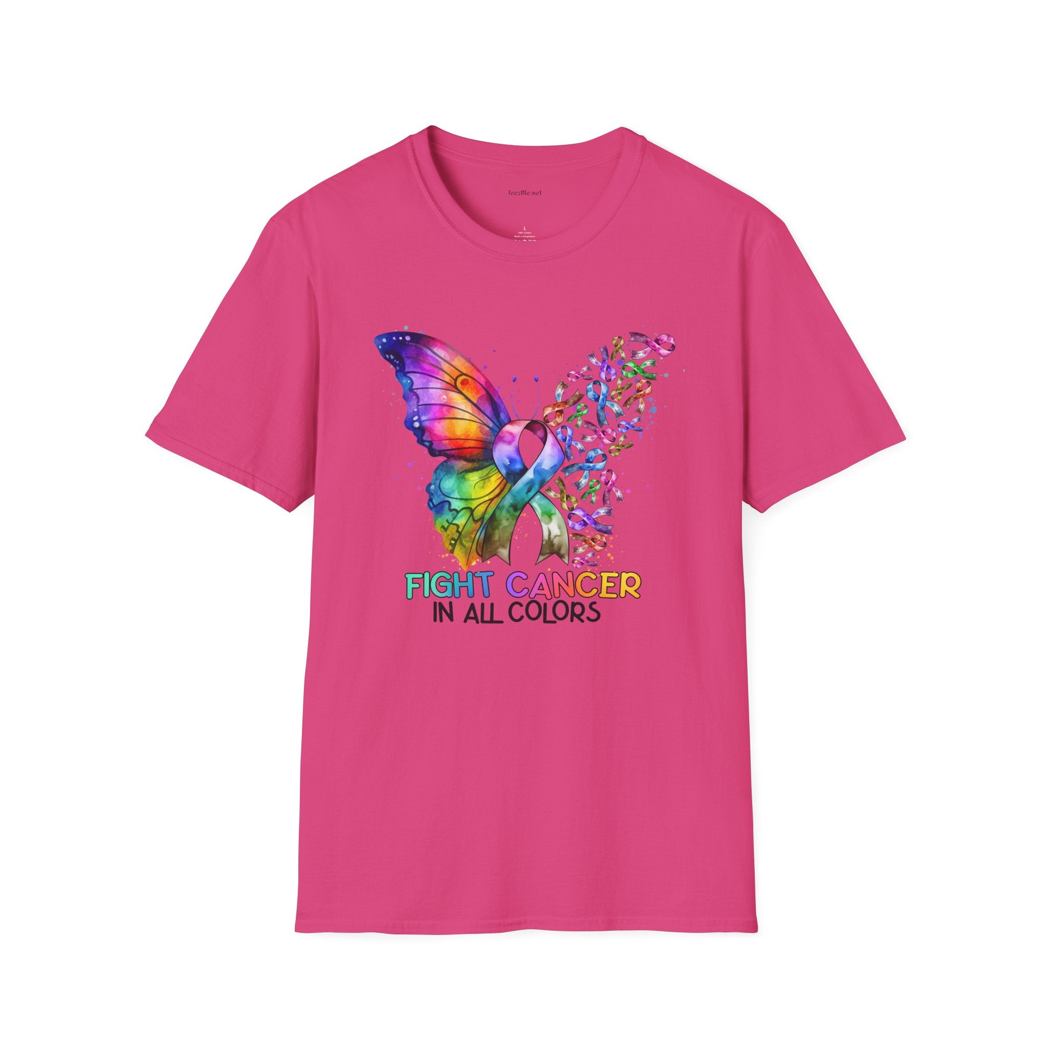 Fight Cancer  - Unisex Softstyle T-Shirt 100% Cotton Graphic