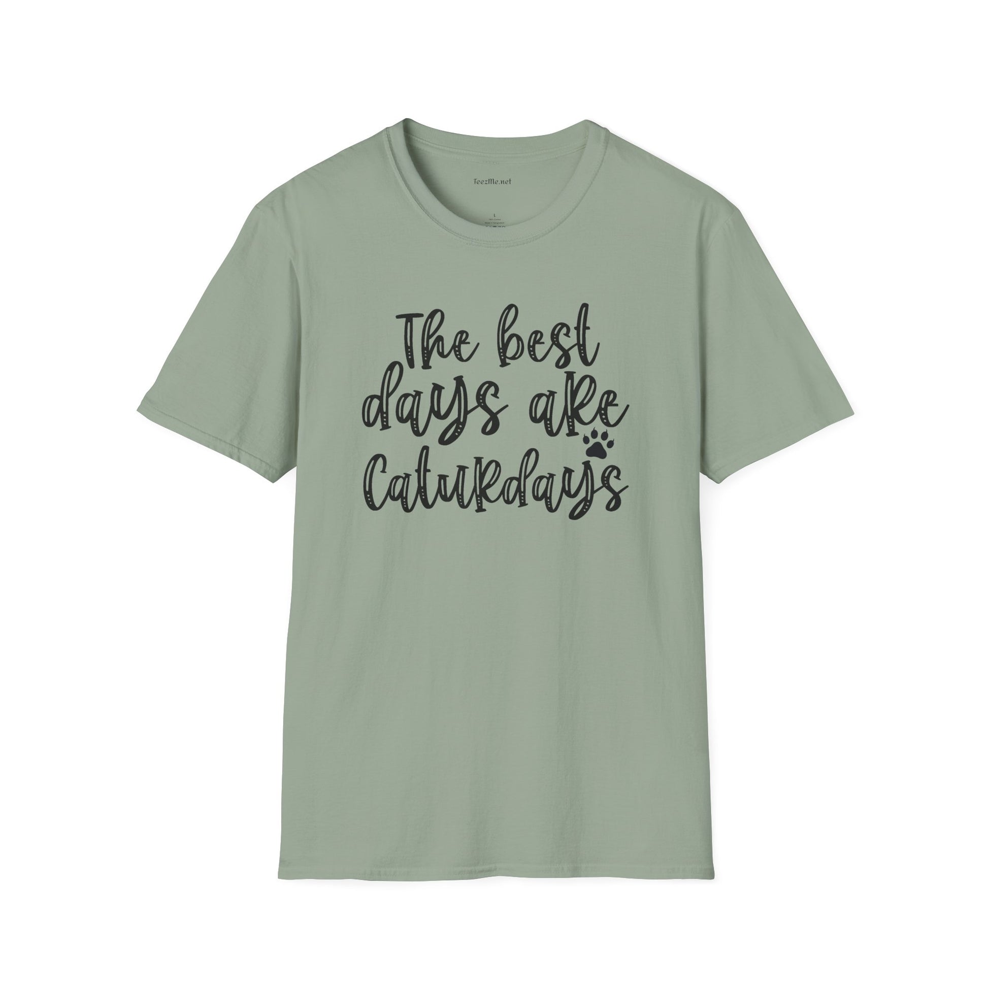 The best days are Caturdays Unisex SoftStyle T-Shirt 100% Cotton Graphic