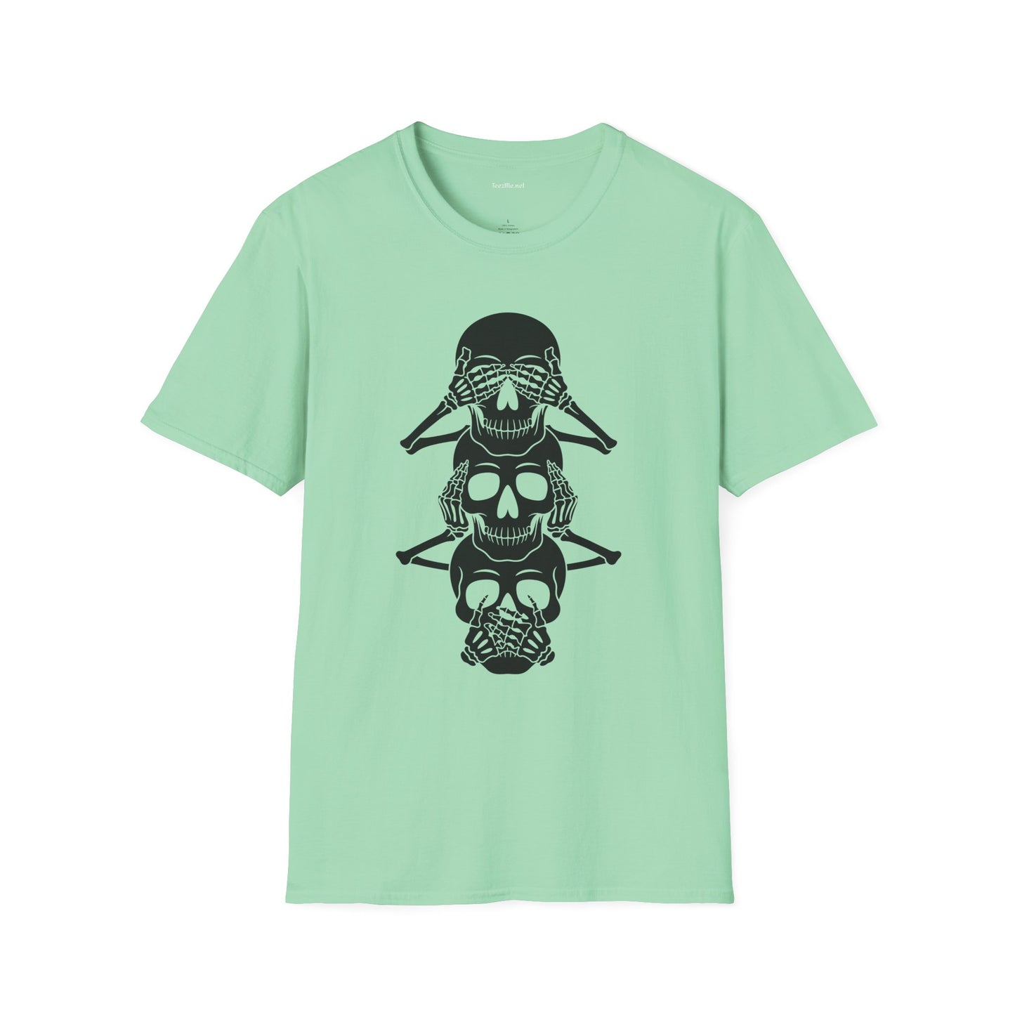 See Hear Speak No Evil Unisex Softstyle T-Shirt 100% Cotton Graphic