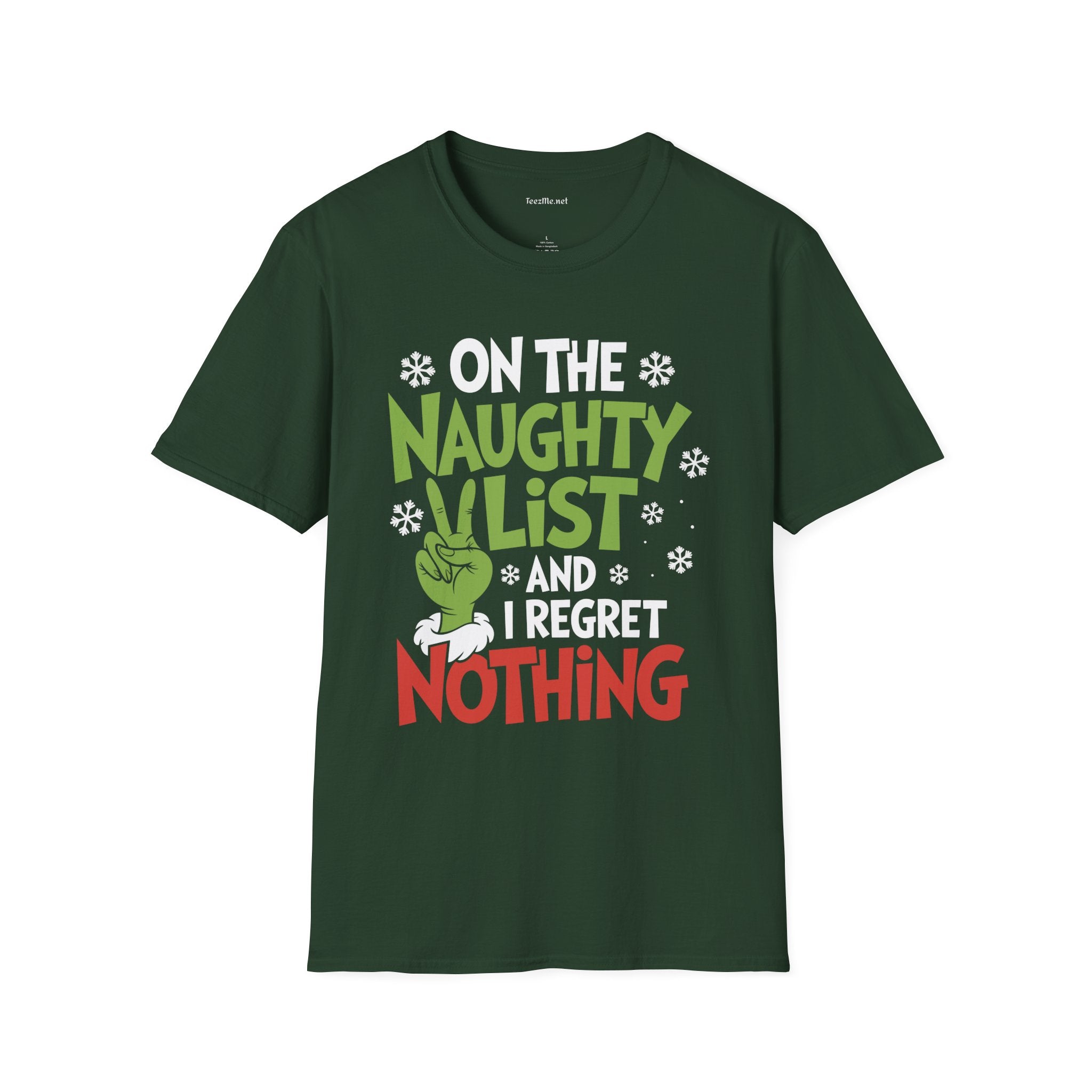 On The Naughty List 01 Unisex Softstyle T-Shirt 100% Cotton