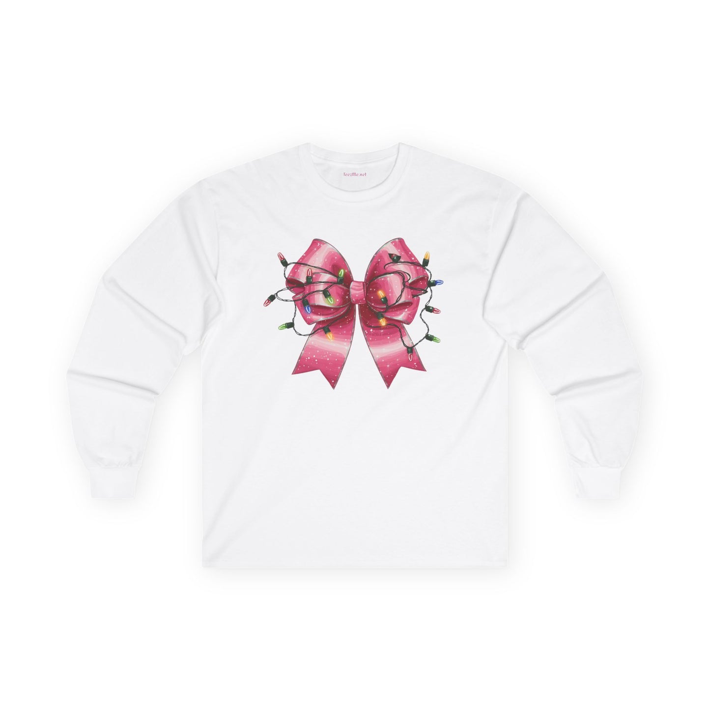 Pink Bow with Lights Unisex Ultra Cotton Long Sleeve Tee