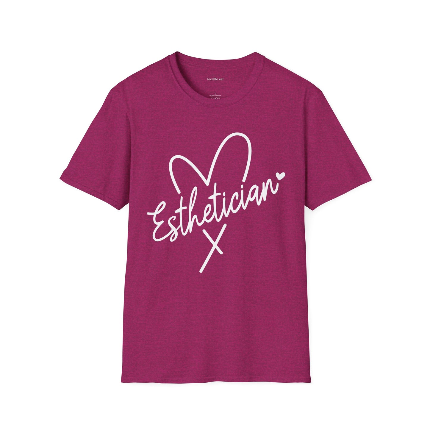 Esthetician with heart 01 Unisex Soft Style T-Shirt 100% Cotton Graphic