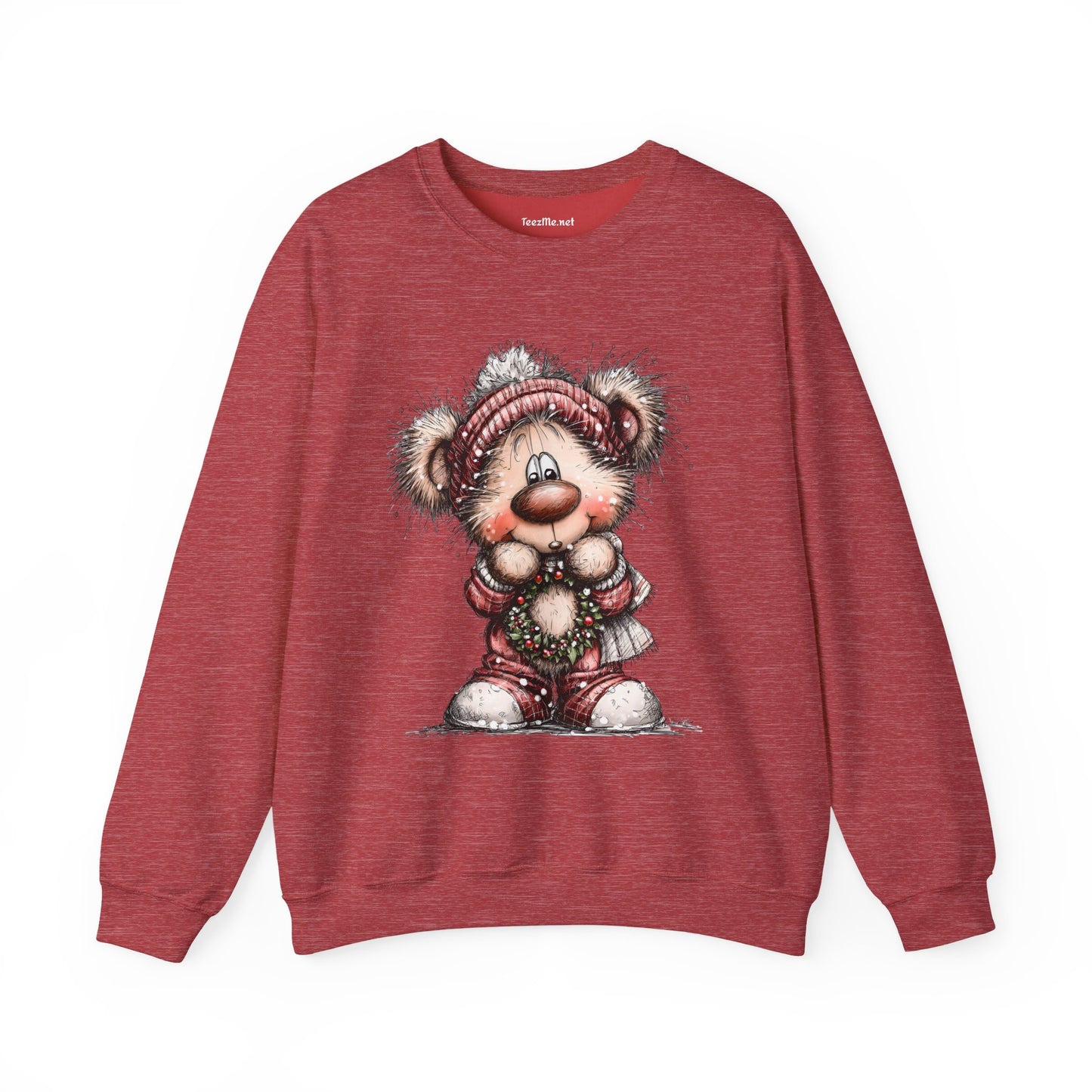 Whimsical Christmas Bear 01 Unisex Heavy Blend™ Crewneck Sweatshirt