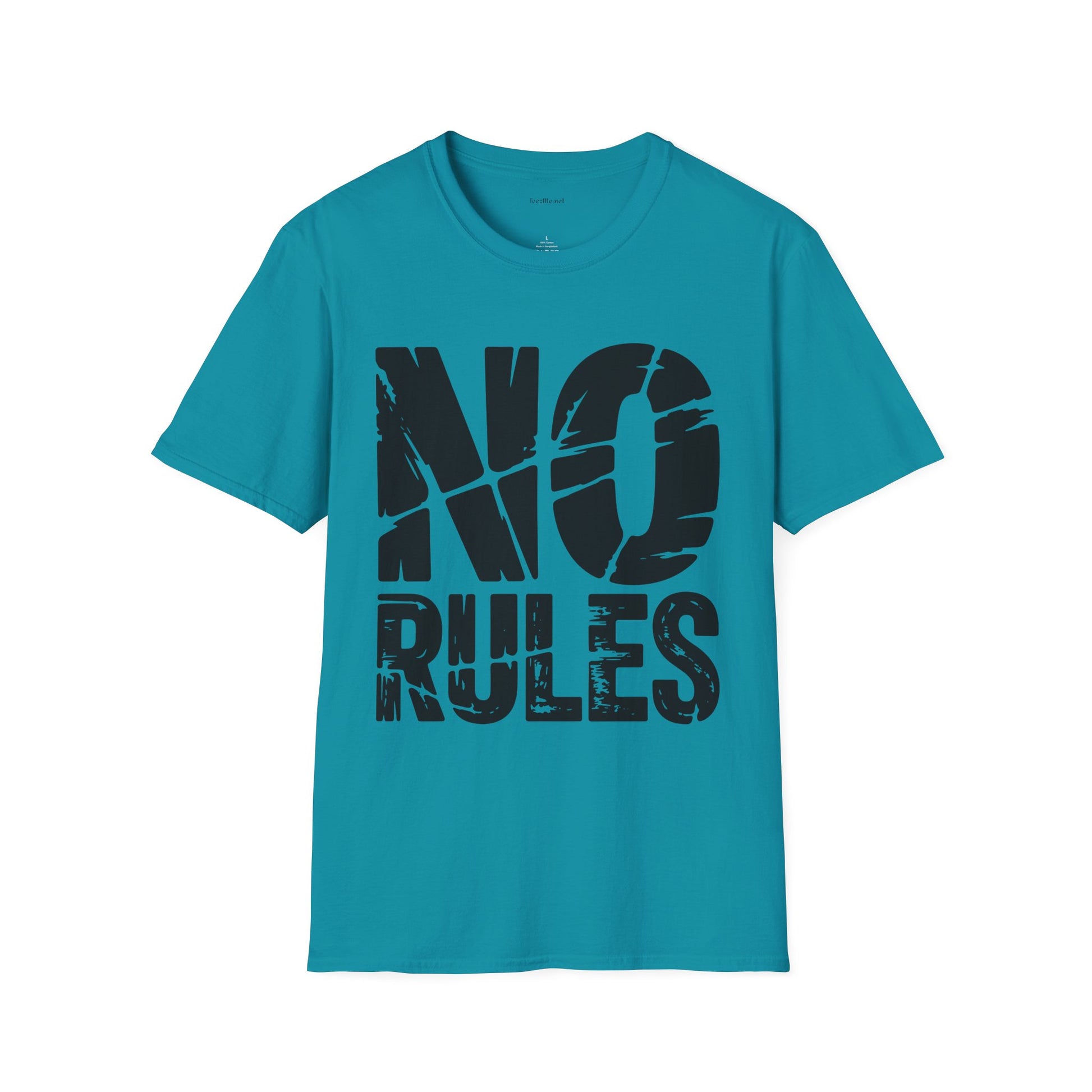 T-Shirt — "NO RULES" Bold Graphic Tee (Edgy Streetwear, Rebellious Statement Shirt)