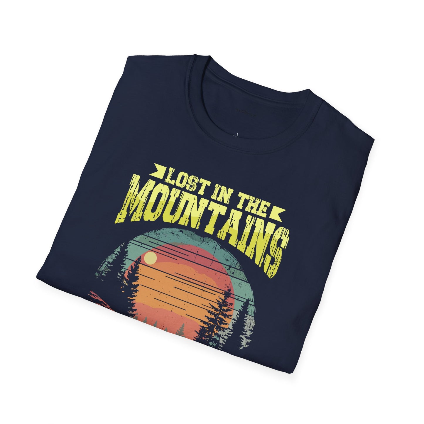 Lost in the Mountain - Unisex Softstyle T-Shirt 100% Cotton Graphic