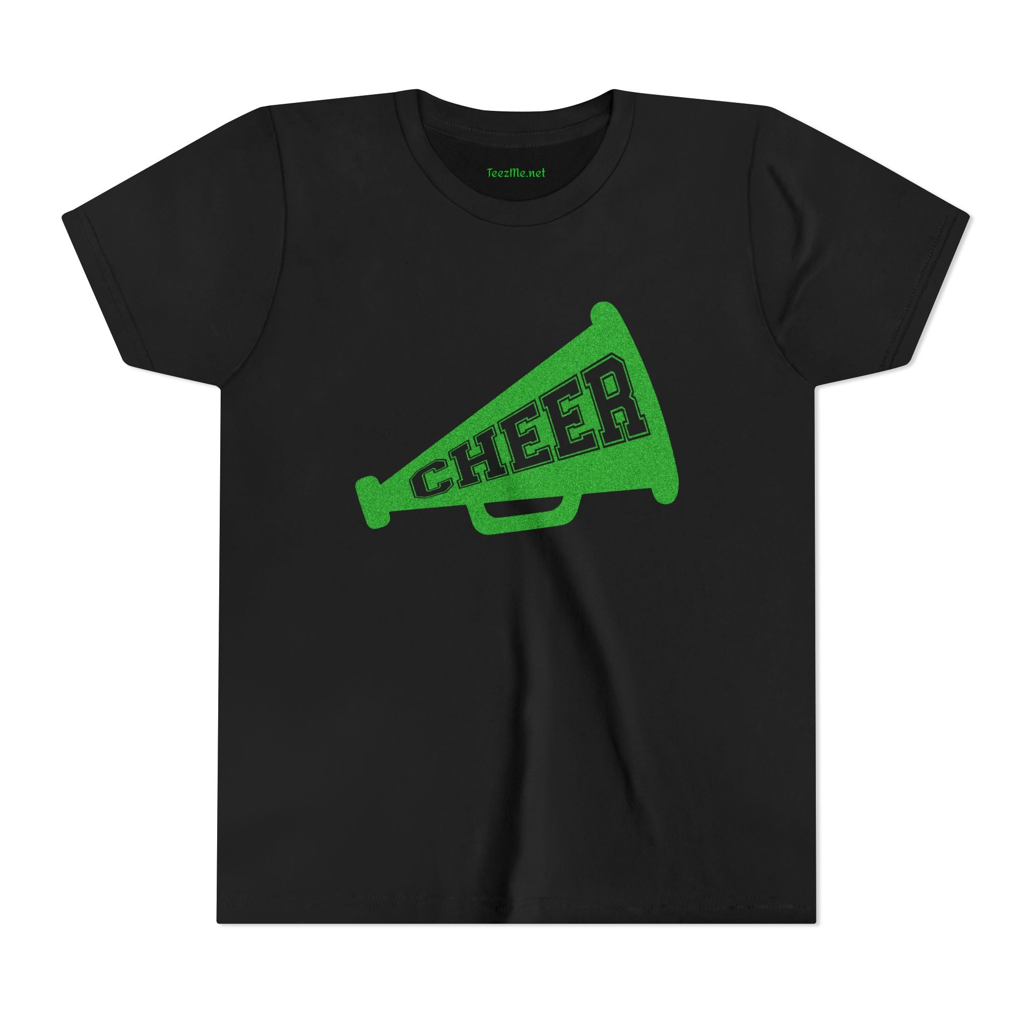 Youth Tee - Green Cheer Megaphone Graphic