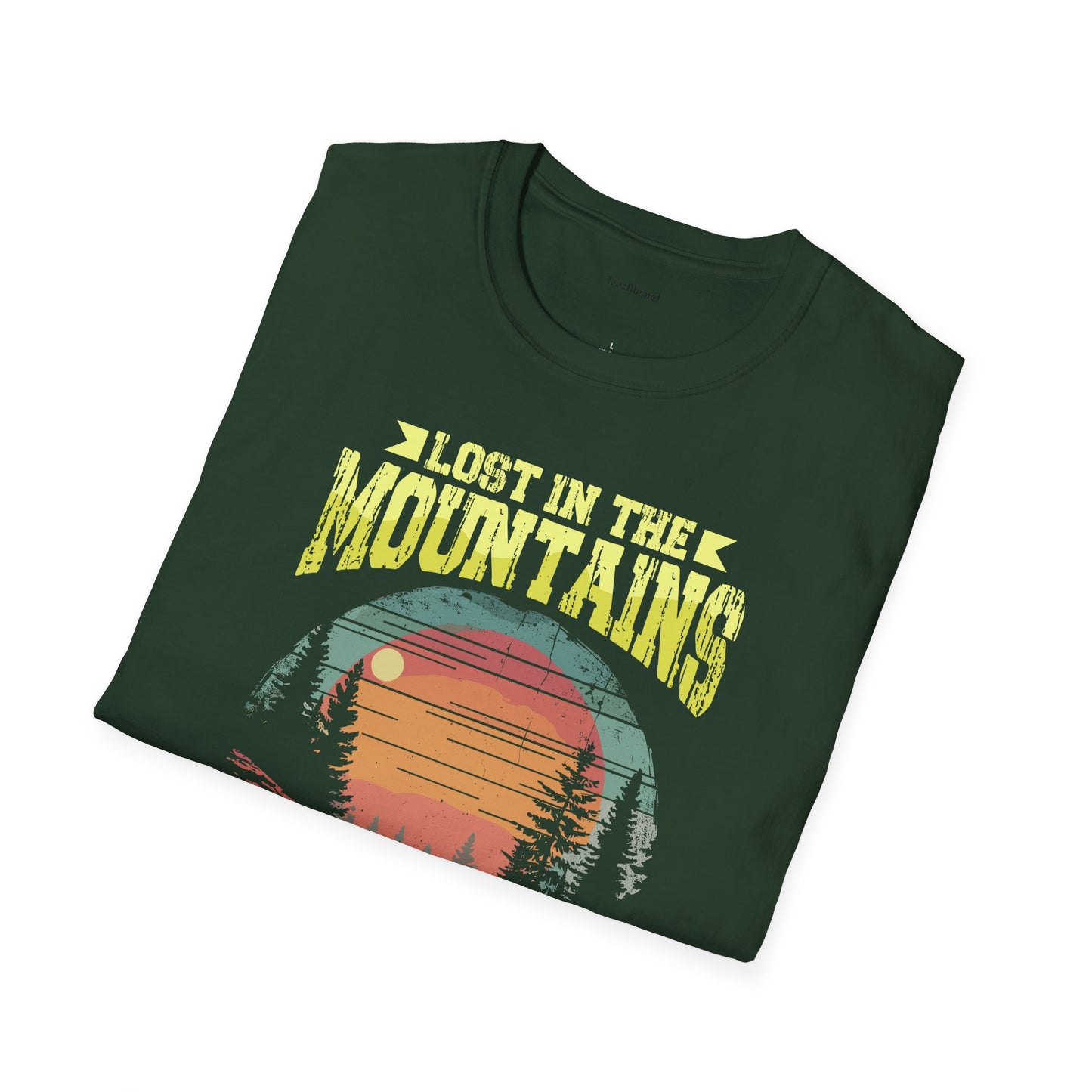 Lost in the Mountain - Unisex Softstyle T-Shirt 100% Cotton Graphic