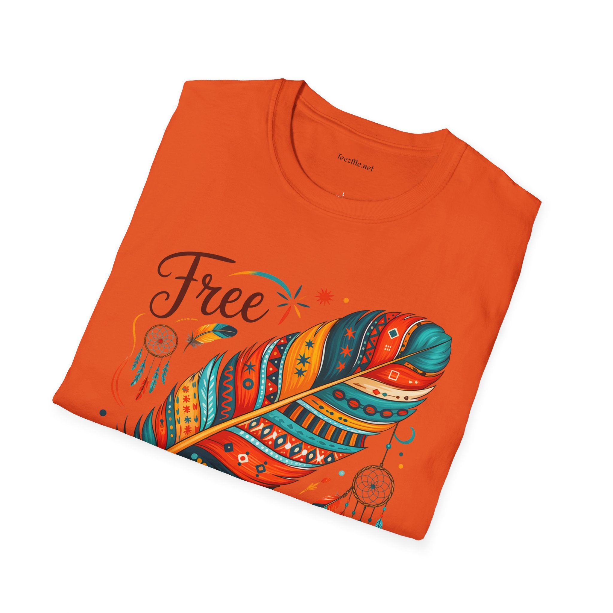 Free Spirit Boho Unisex Softstyle T-Shirt 100% Cotton Graphic