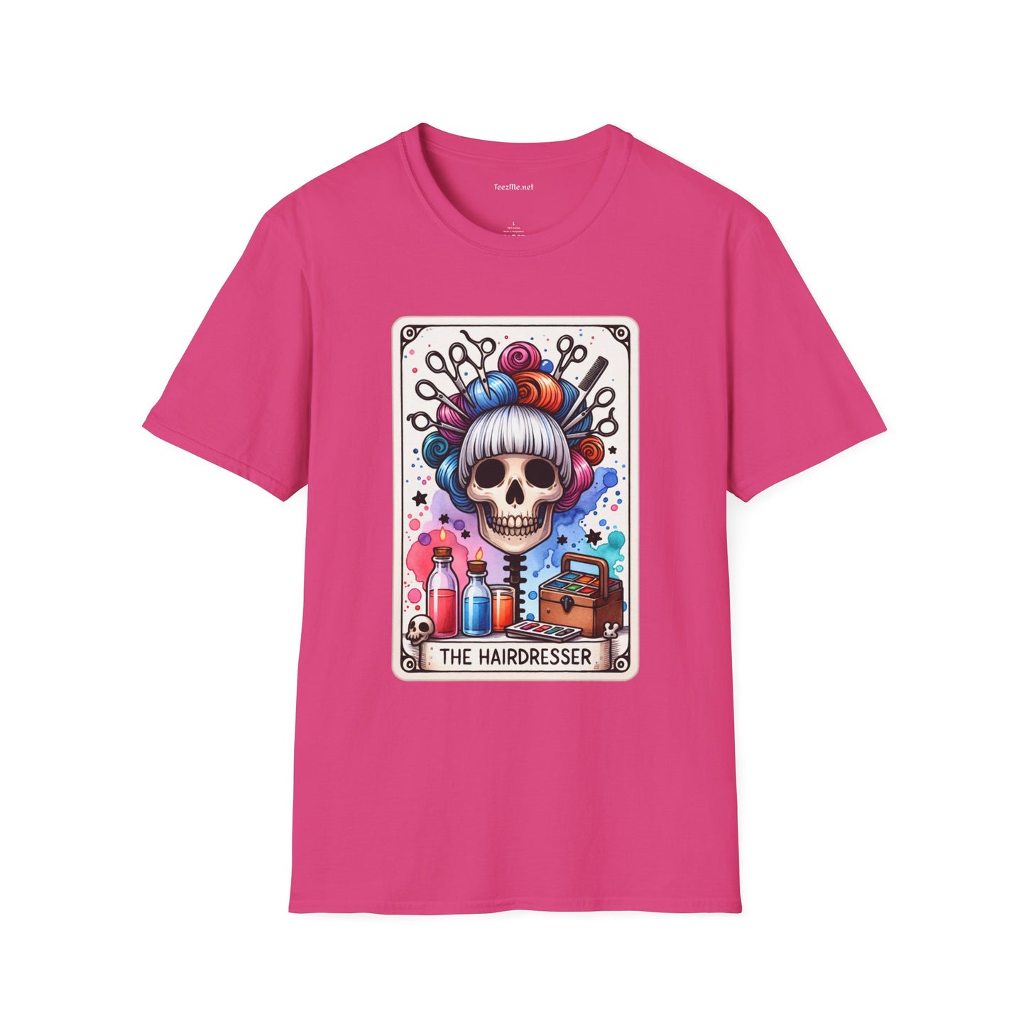 The Hairdresser Tarot Card Unisex Softstyle T-Shirt 100% Cotton Graphic