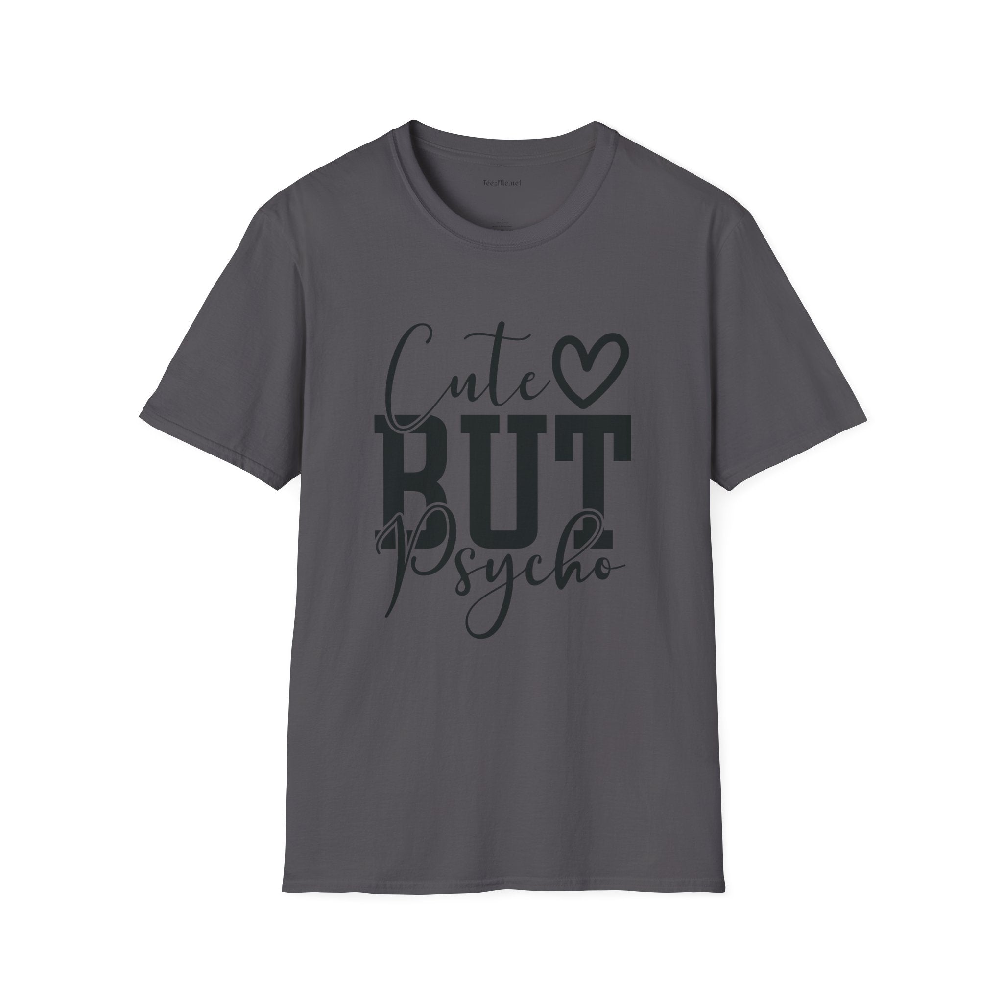 Cute but Psycho 01 Unisex Softstyle T-Shirt 100% Cotton Graphic