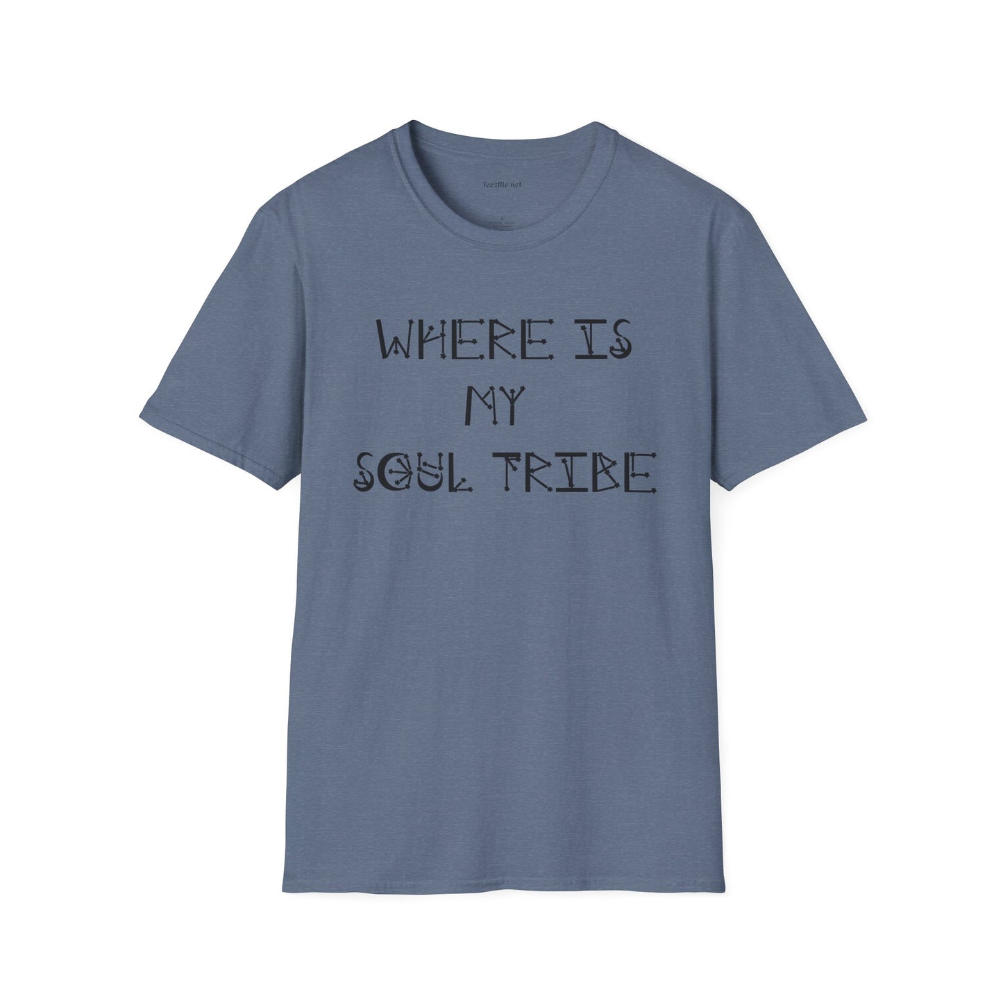 Where Is My Soul Tribe (Stars) Unisex Soft Style T-Shirt 100% Cotton Graphic