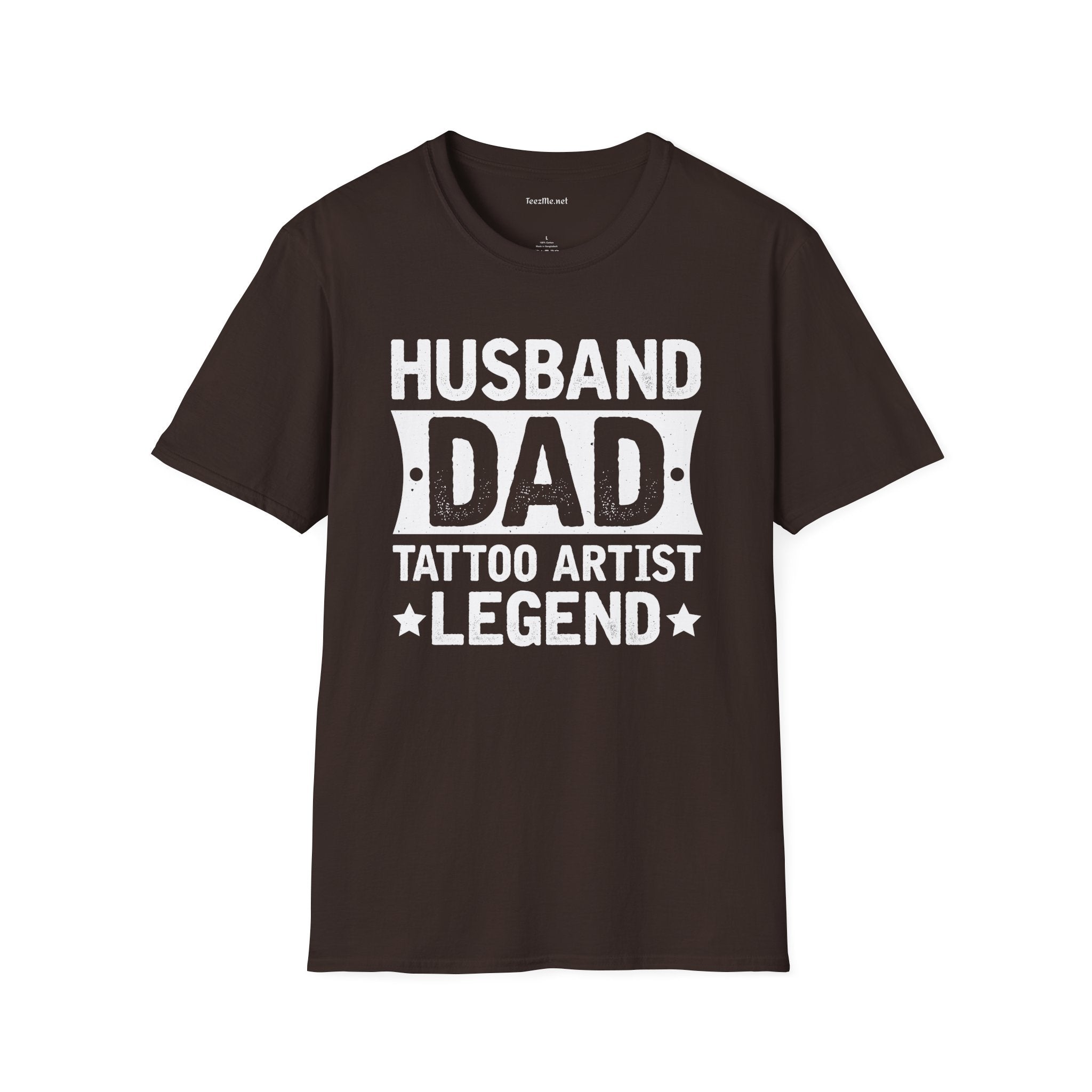 Husband DAD Tattoo Artist Unisex Soft Style T-Shirt 100% Cotton Graphic