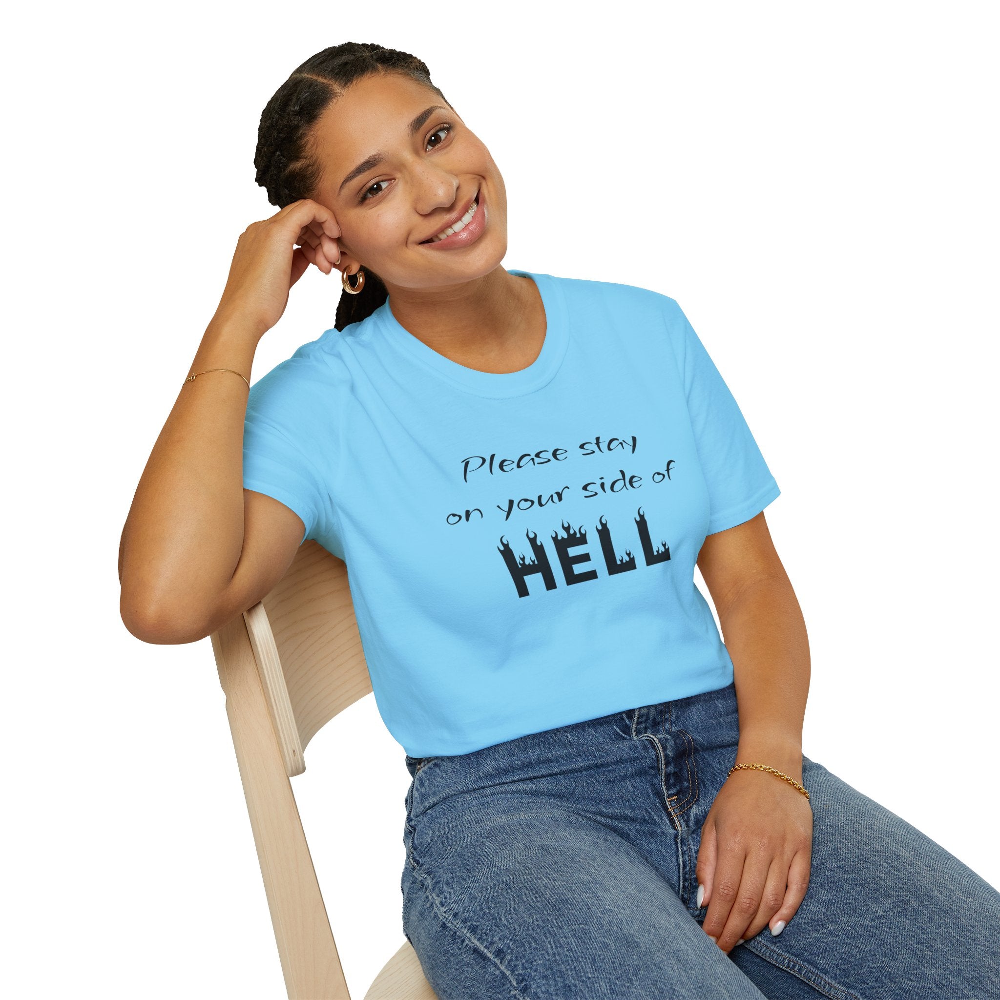 Your side of HELL  - Unisex Softstyle T-Shirt 100% Cotton Graphic