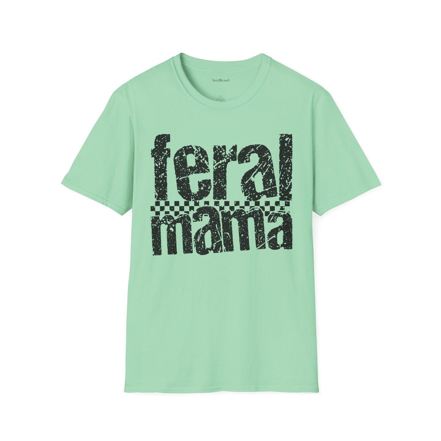 Feral Mama 01 Unisex SoftStyle T-Shirt 100% Cotton Graphic
