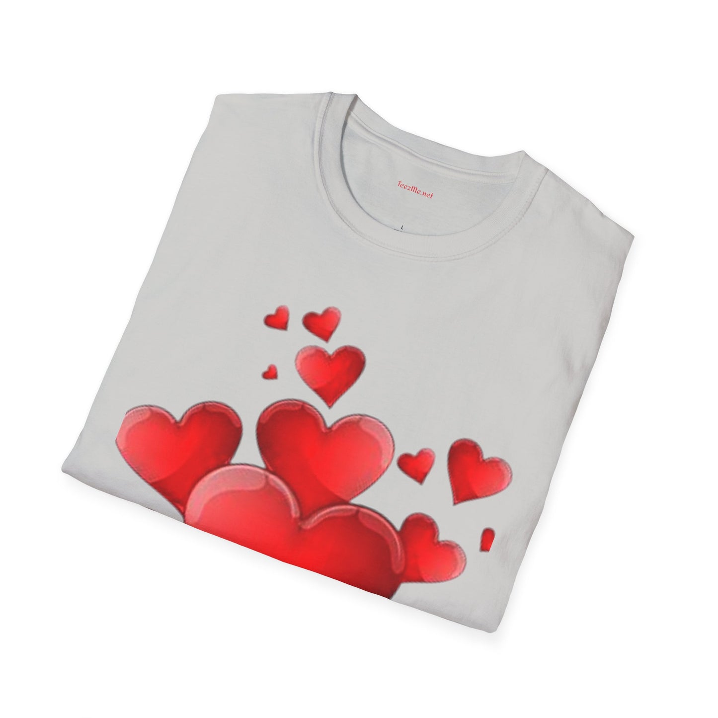 Red Hearts - Unisex Softstyle T-Shirt 100% Cotton Graphic