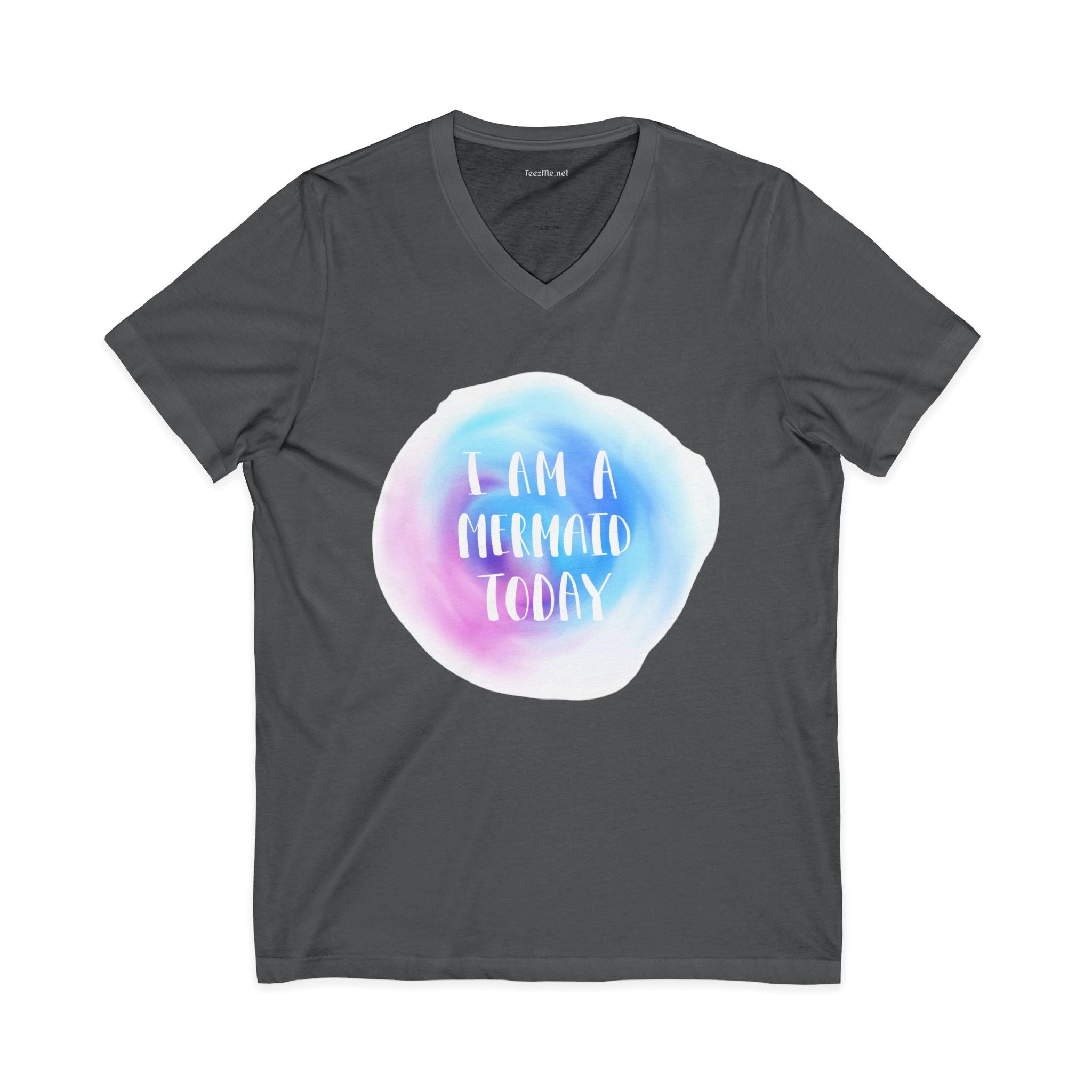 I am a mermaid today - Unisex Jersey Short Sleeve V-Neck Tee