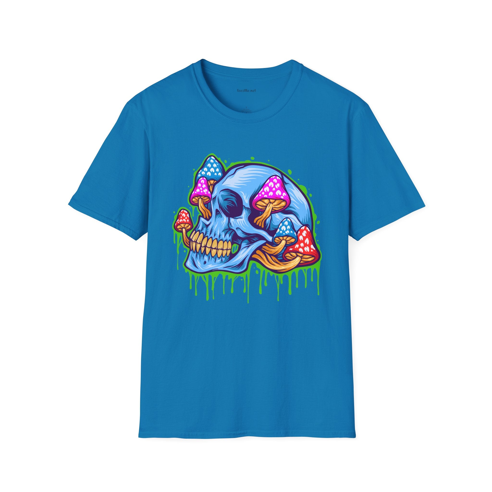 Ice Skull Head Unisex Softstyle T-Shirt 100% Cotton Graphic
