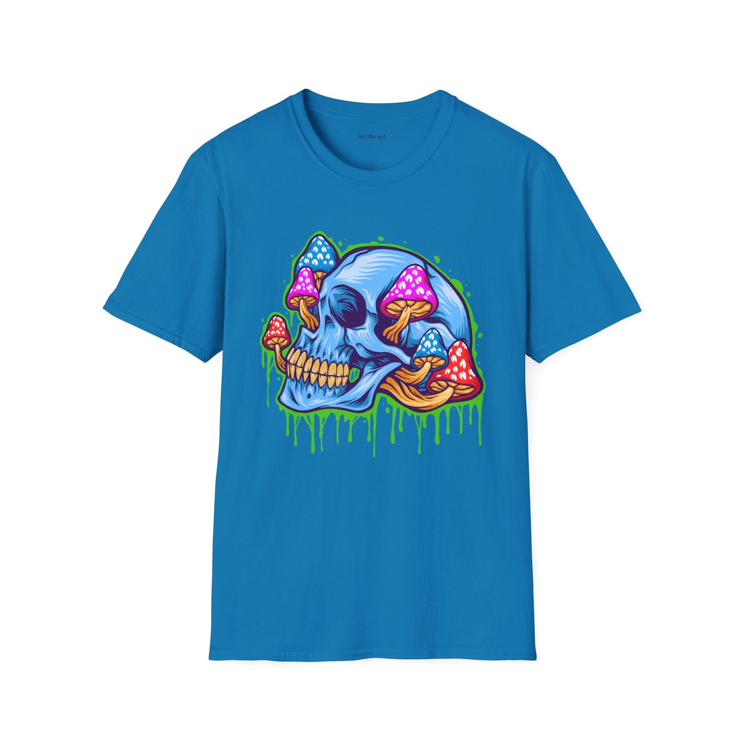 Ice Skull Head Unisex Softstyle T-Shirt 100% Cotton Graphic