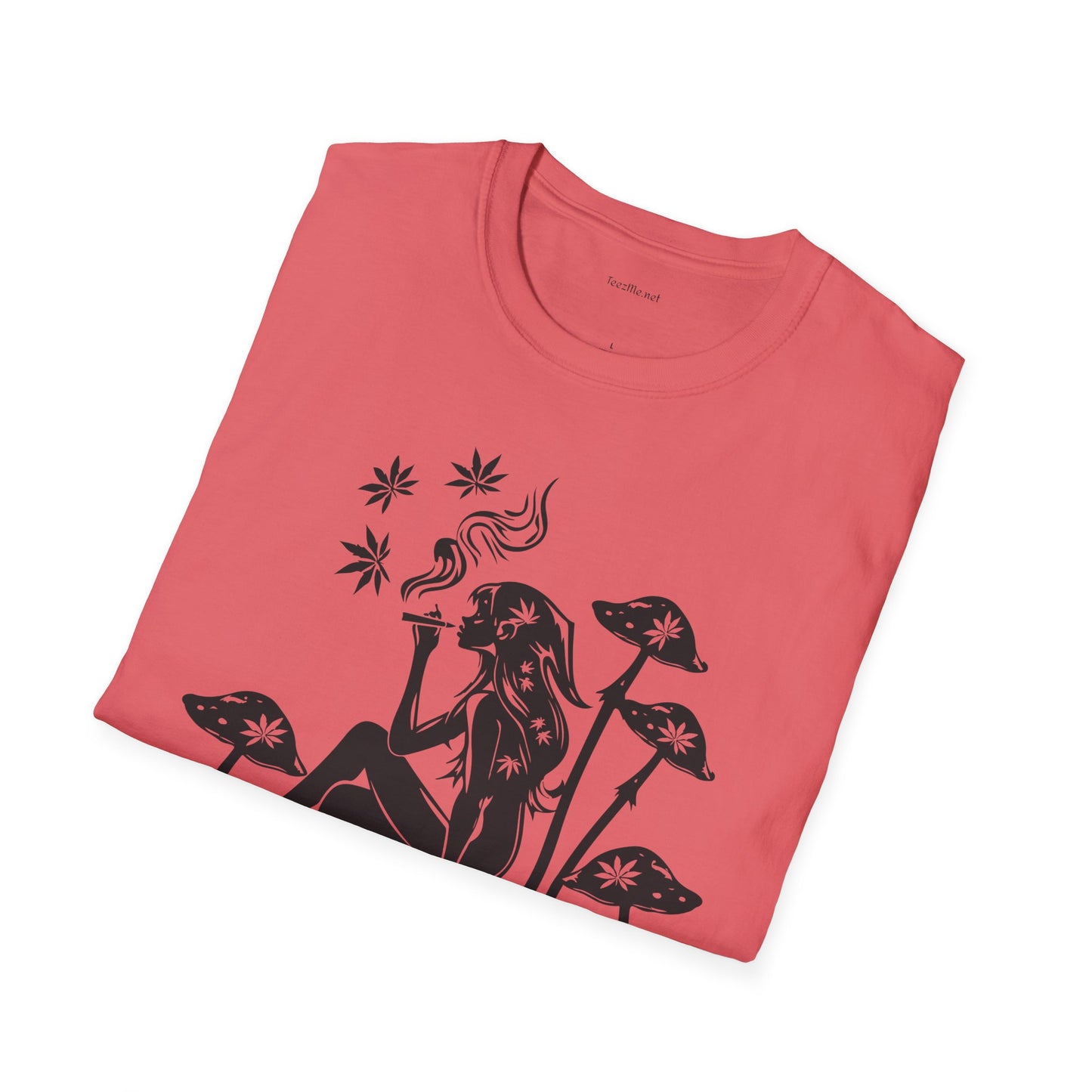 Fairy Smoking Weed - Unisex Softstyle T-Shirt 100% Cotton Graphic