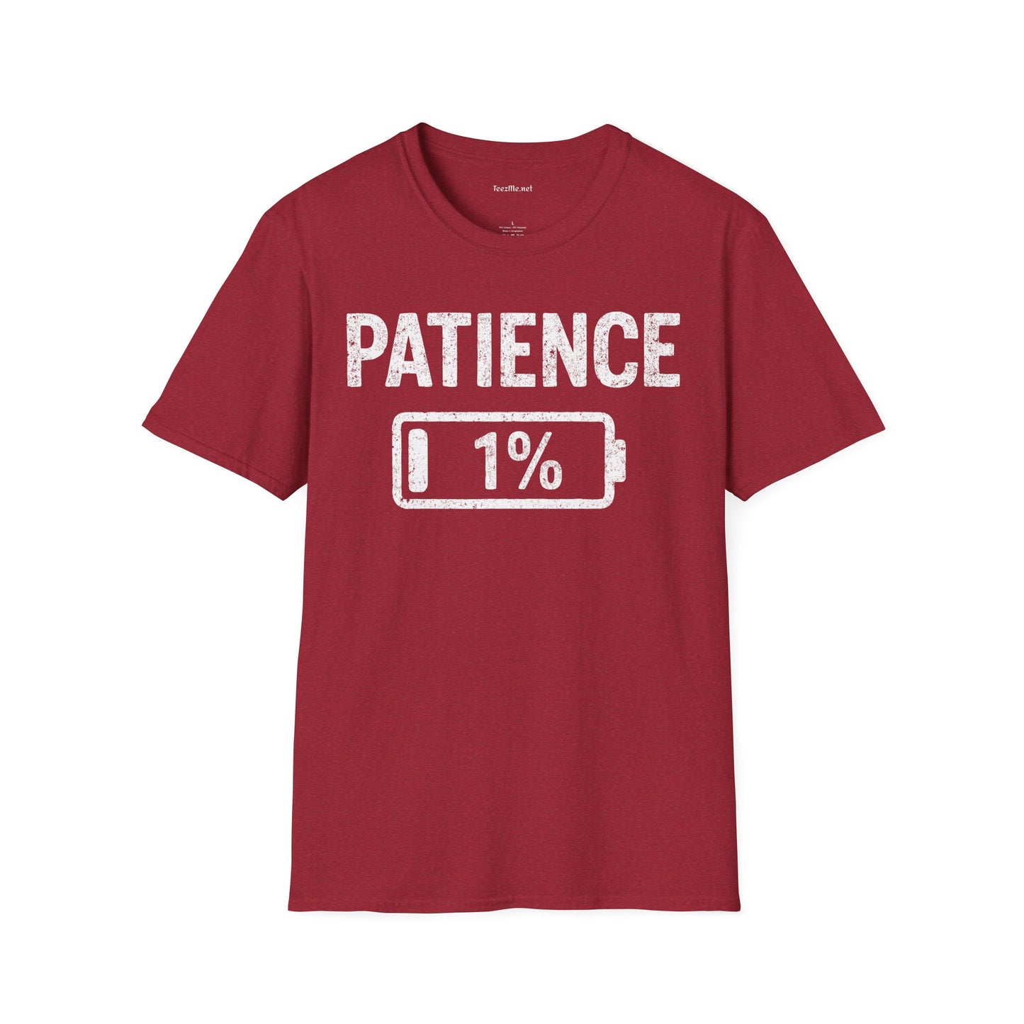 Patience 1% Unisex Softstyle T-Shirt 100% Cotton