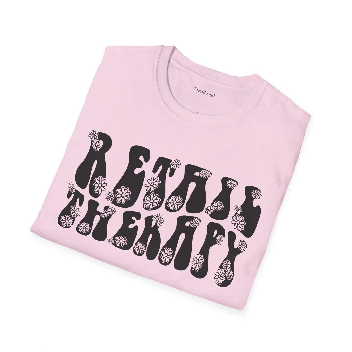 Retail Therapy Retro Unisex Softstyle T-Shirt 100% Cotton Graphic