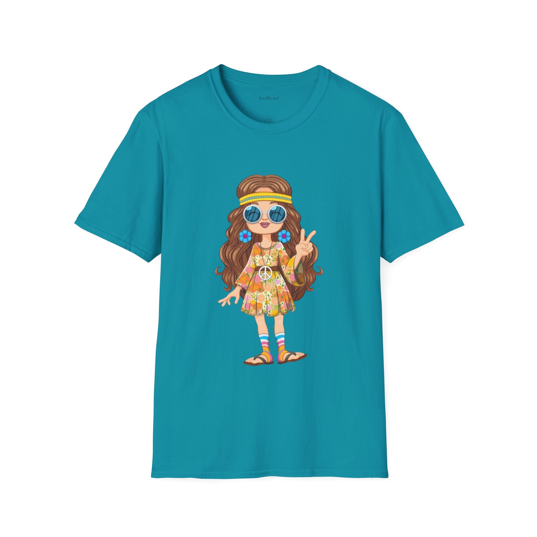 Hippie Girl - Unisex Ultra Cotton Tee 100% Cotton Graphic