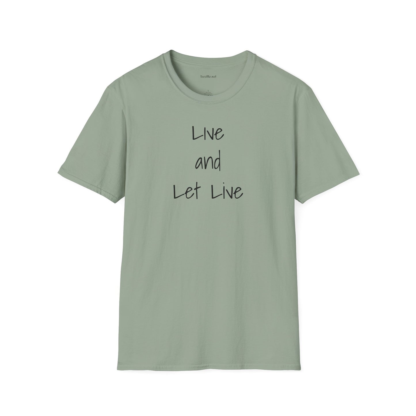 Live and Let Live - Unisex Softstyle T-Shirt 100% Cotton Graphic