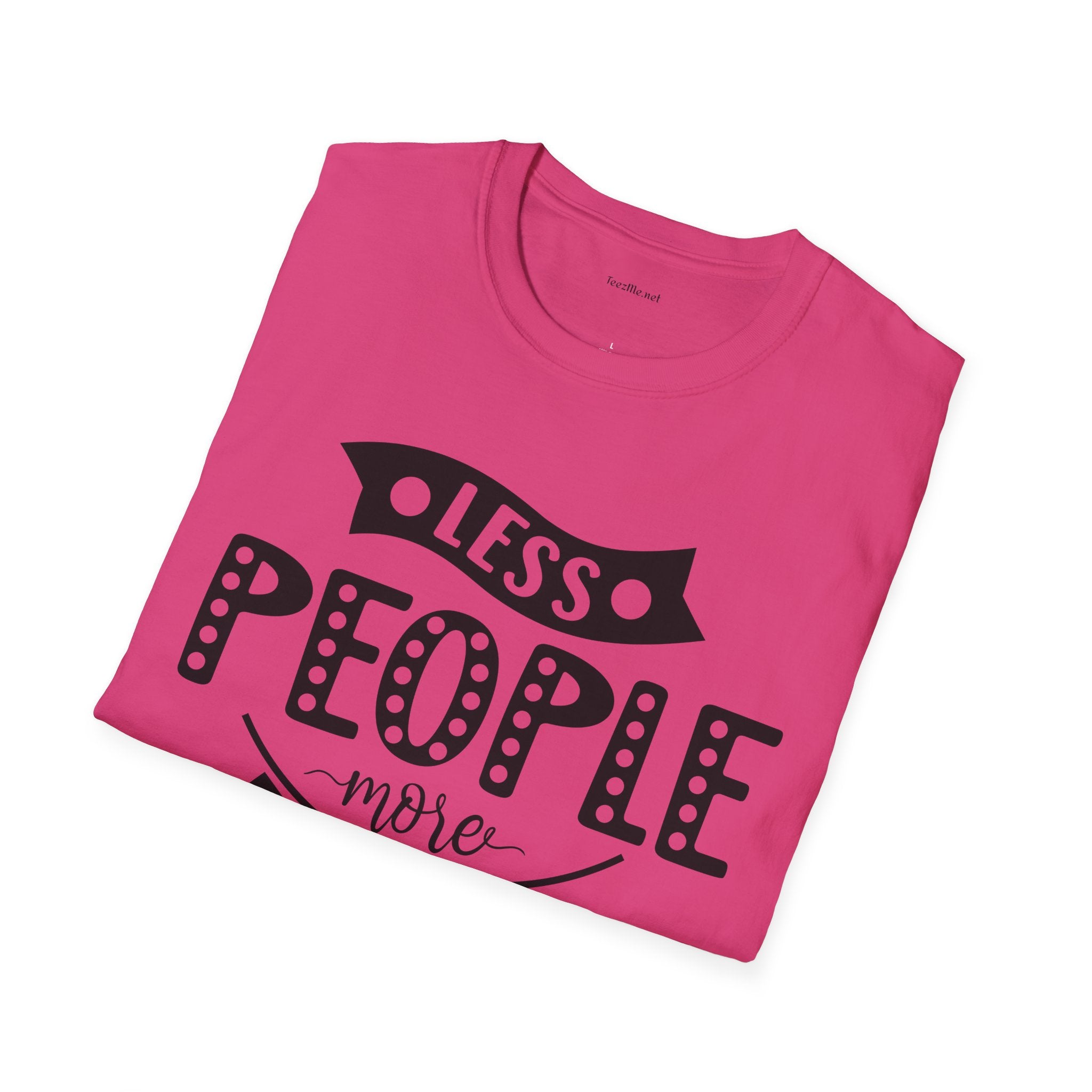 Less people more dogs - Unisex Softstyle T-Shirt 100% Cotton Graphic
