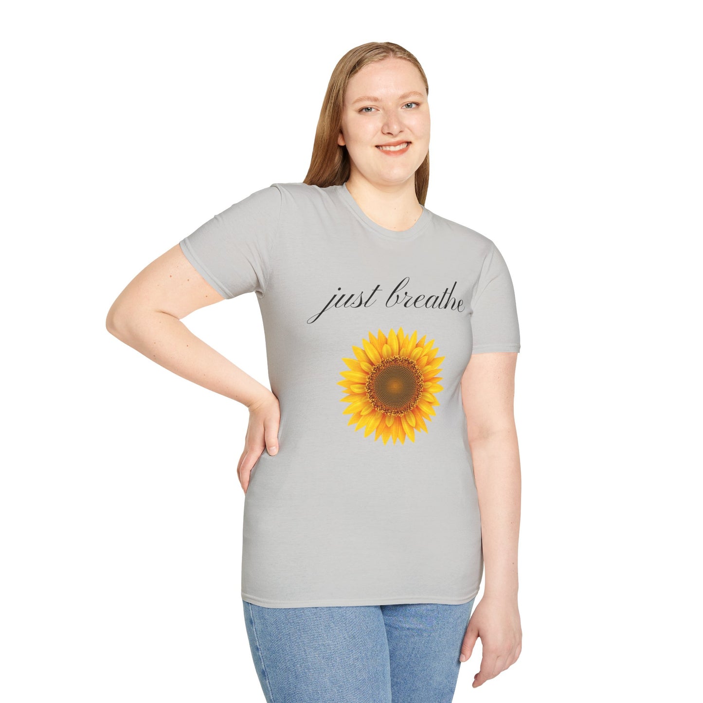 Just breathe - Unisex Softstyle T-Shirt 100% Cotton Graphic