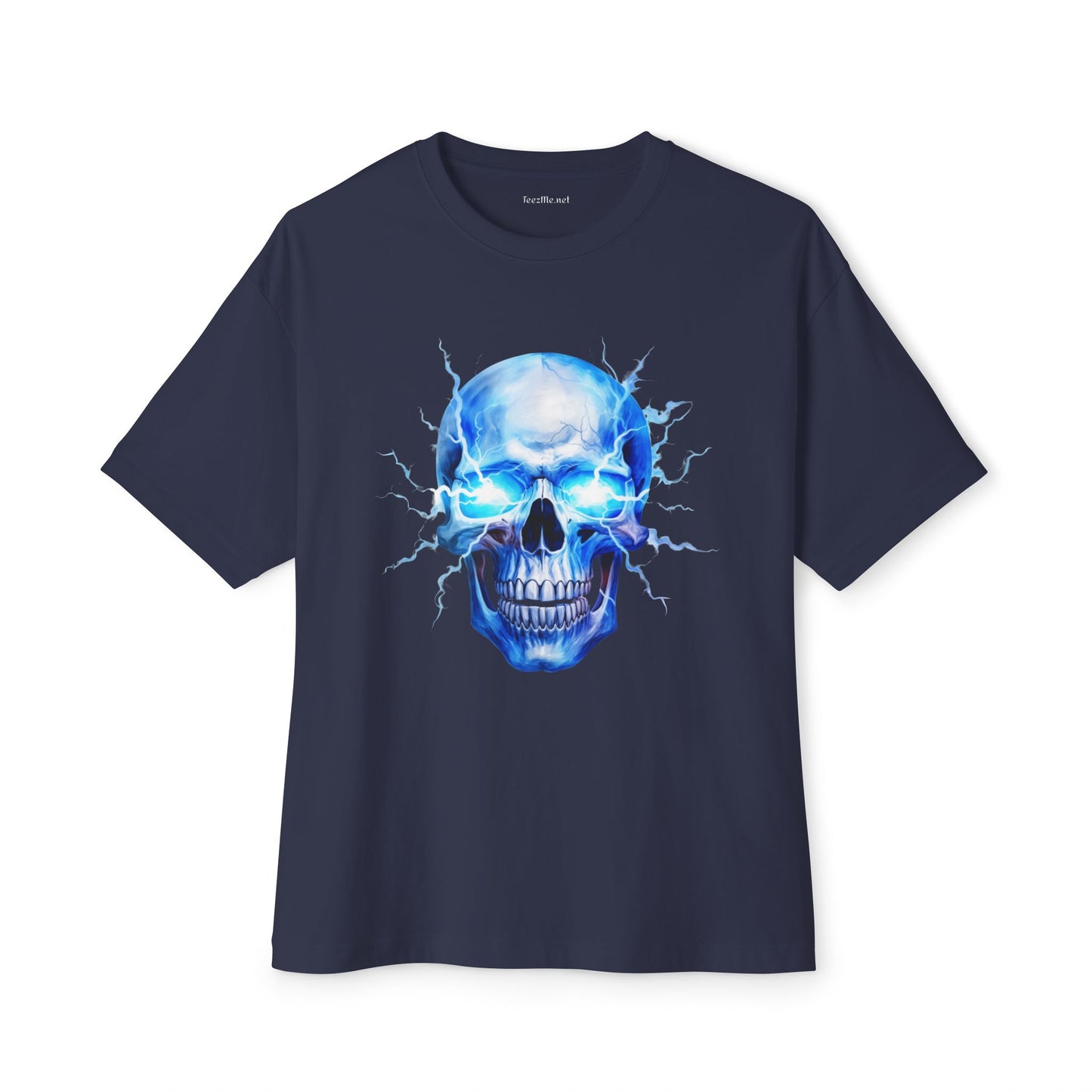 Blue Skull 04 Unisex Oversized Boxy Tee