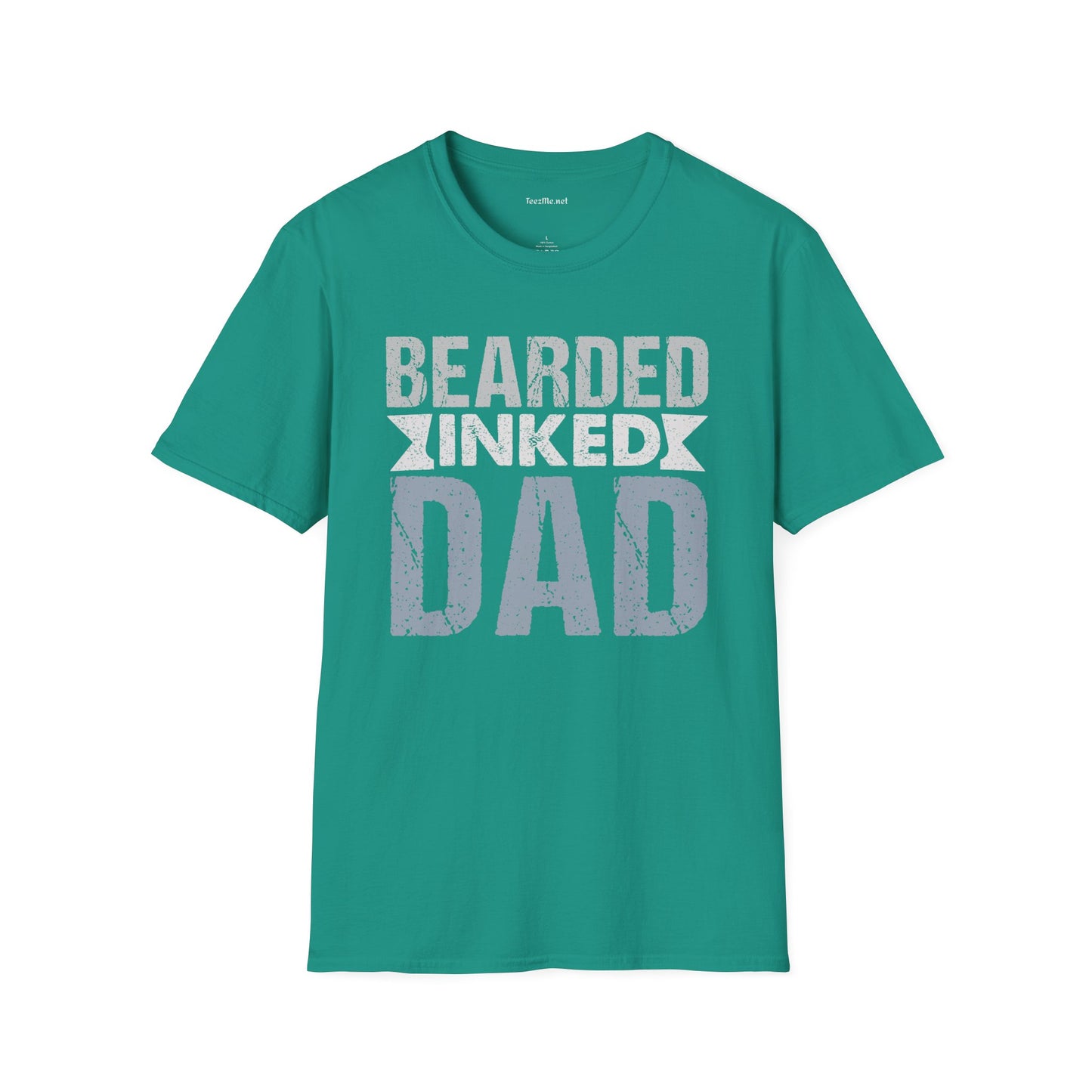 Bearded Inked Dad Unisex Style T-Shirt 100% Cotton Graphic