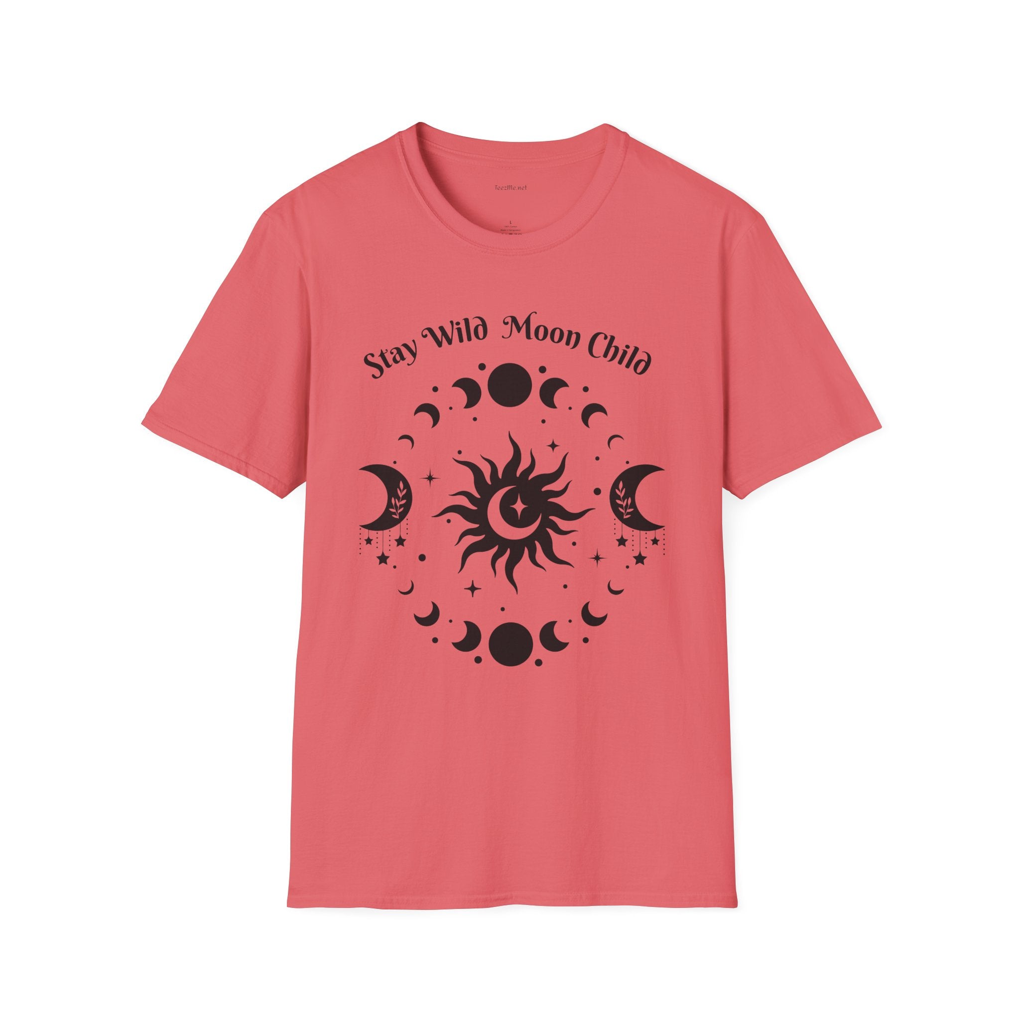 Stay Wild Moon Child - Unisex Softstyle T-Shirt 100% Cotton Graphic