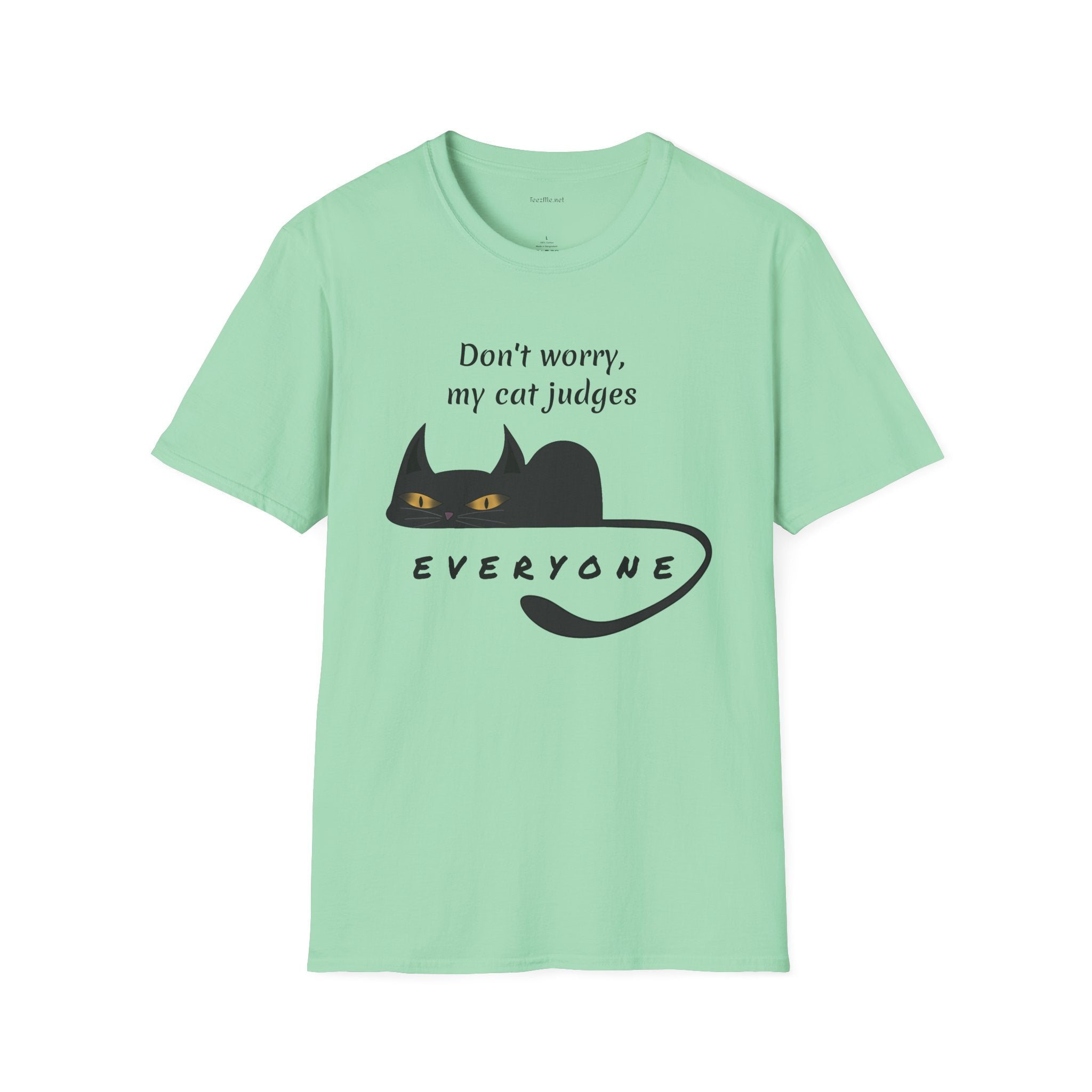 Judging Cat - Unisex Softstyle T-Shirt 100% Cotton Graphic