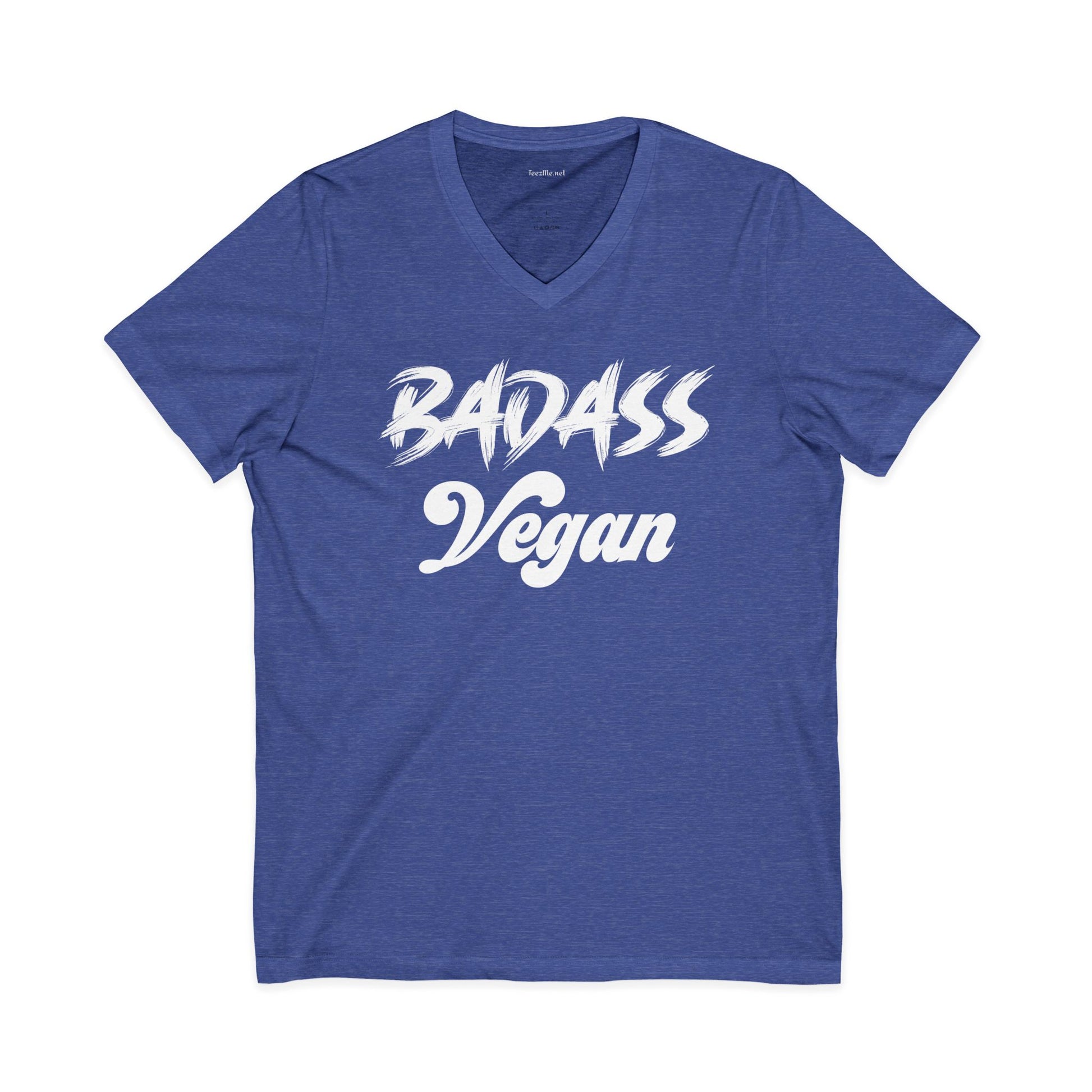 BADASS Vegan Unisex Jersey Short Sleeve V-Neck Tee