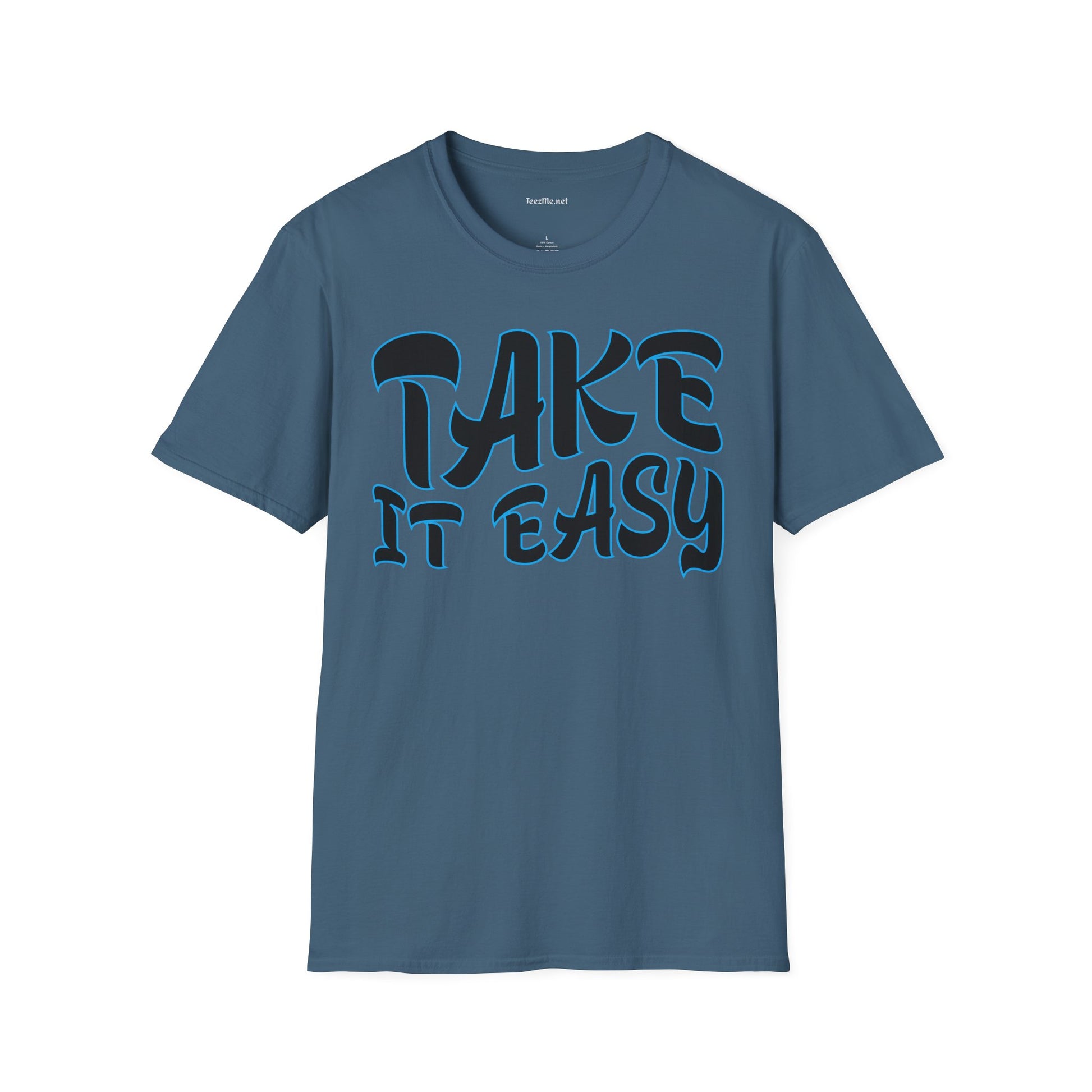 Take It Easy (blue) Unisex Softstyle T-Shirt 100% Cotton
