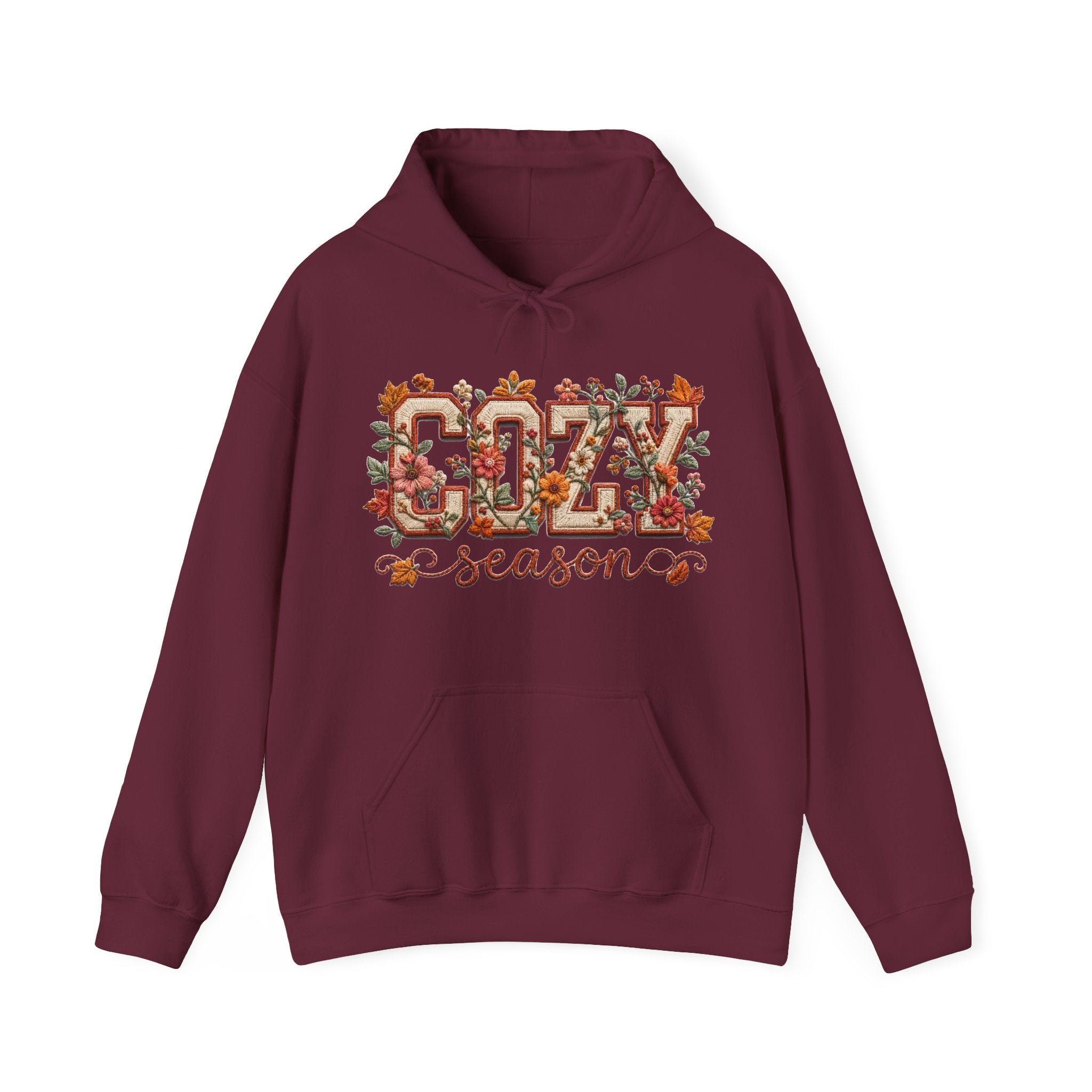 Cozy Fall Season Floral Hoodie