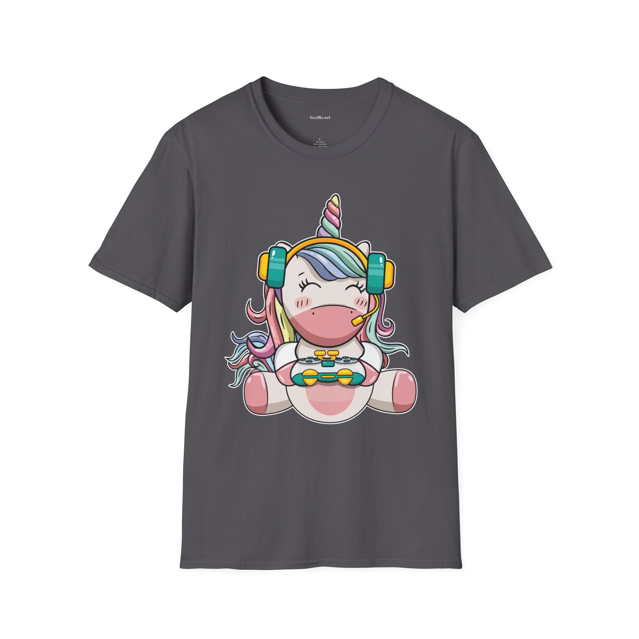 Unicorn Gamer Unisex Softstyle T-Shirt 100% Cotton Graphic
