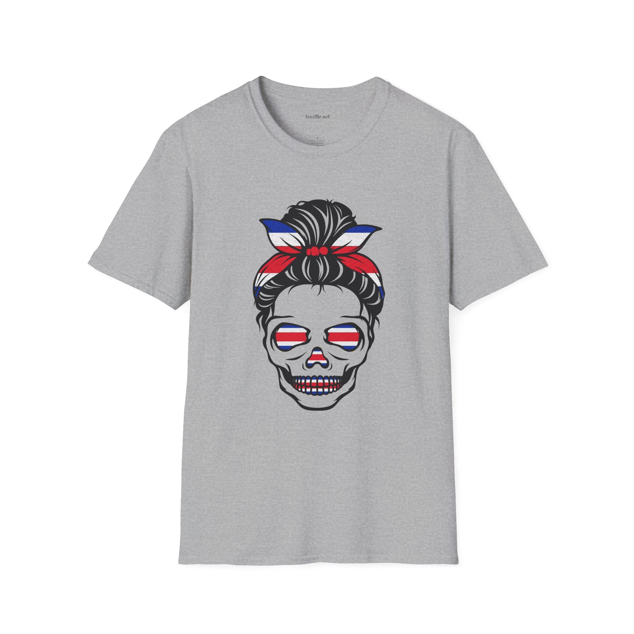 Costa Rica Messy Bun Unisex Softstyle T-Shirt 100% Cotton