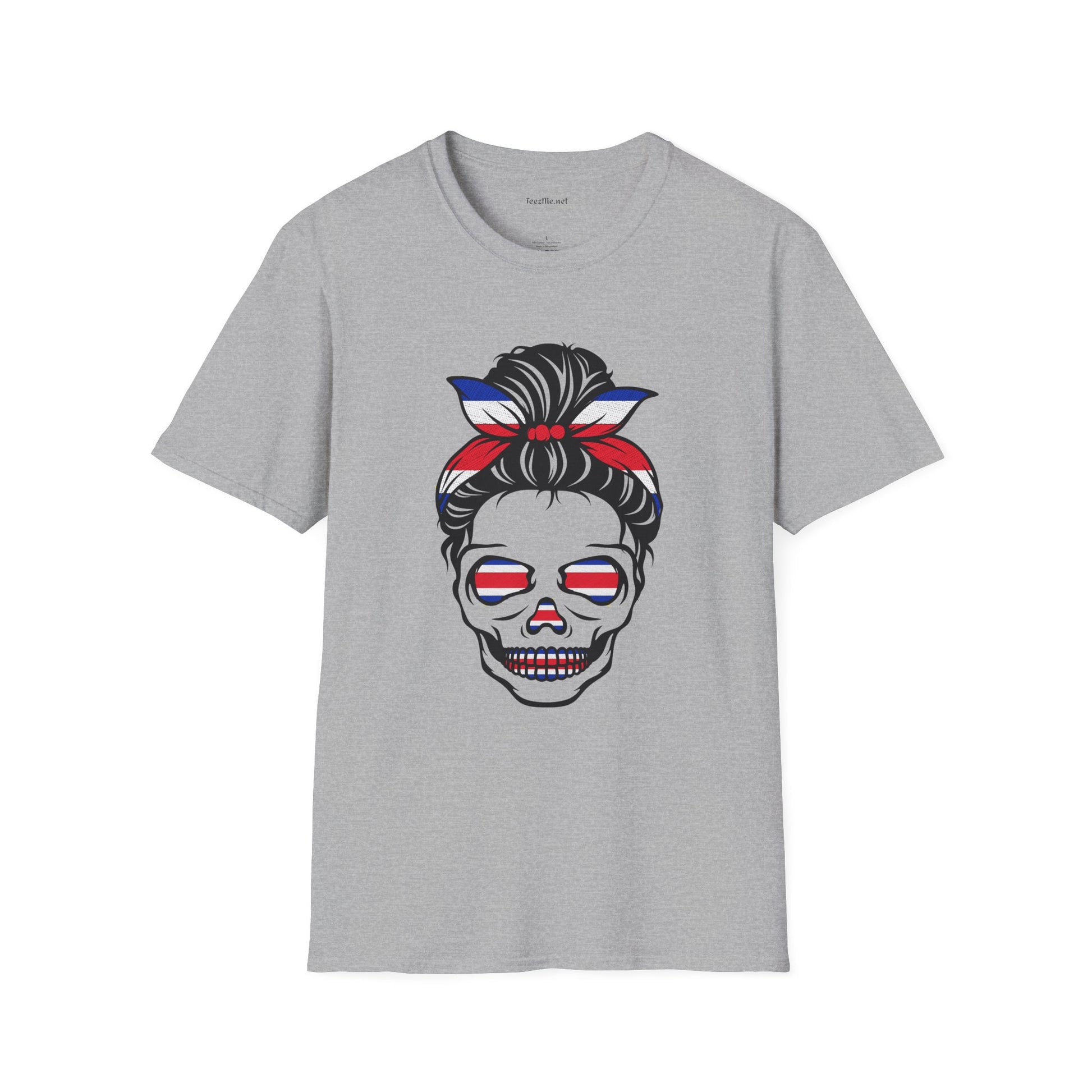 Costa Rica Messy Bun Unisex Softstyle T-Shirt 100% Cotton
