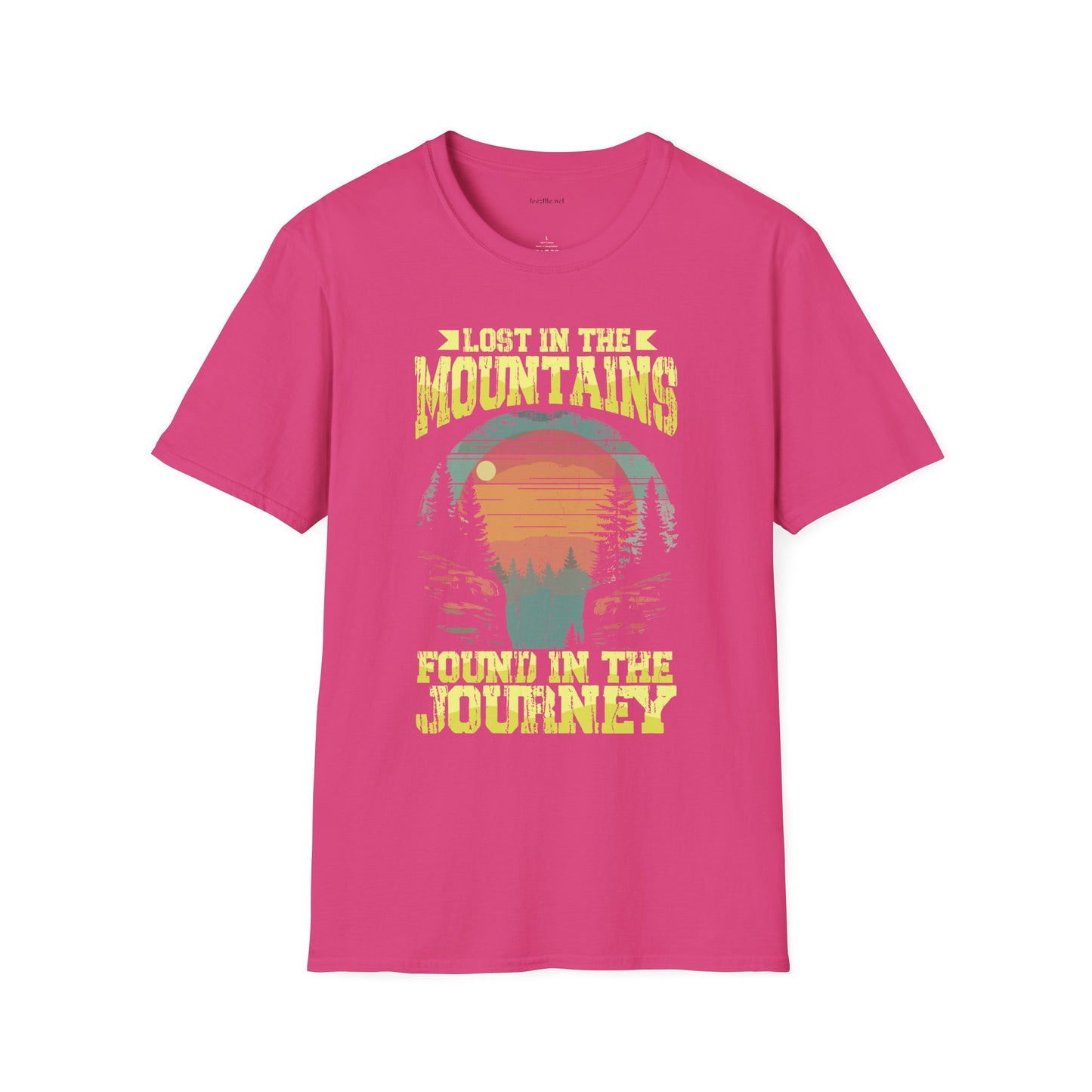 Lost in the Mountain - Unisex Softstyle T-Shirt 100% Cotton Graphic