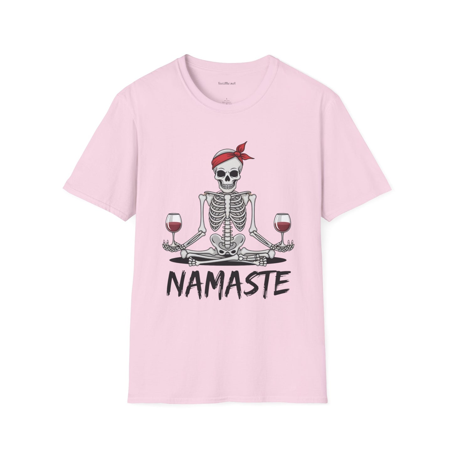 Namaste Skeleton - Unisex Softstyle T-Shirt 100% Cotton Graphic