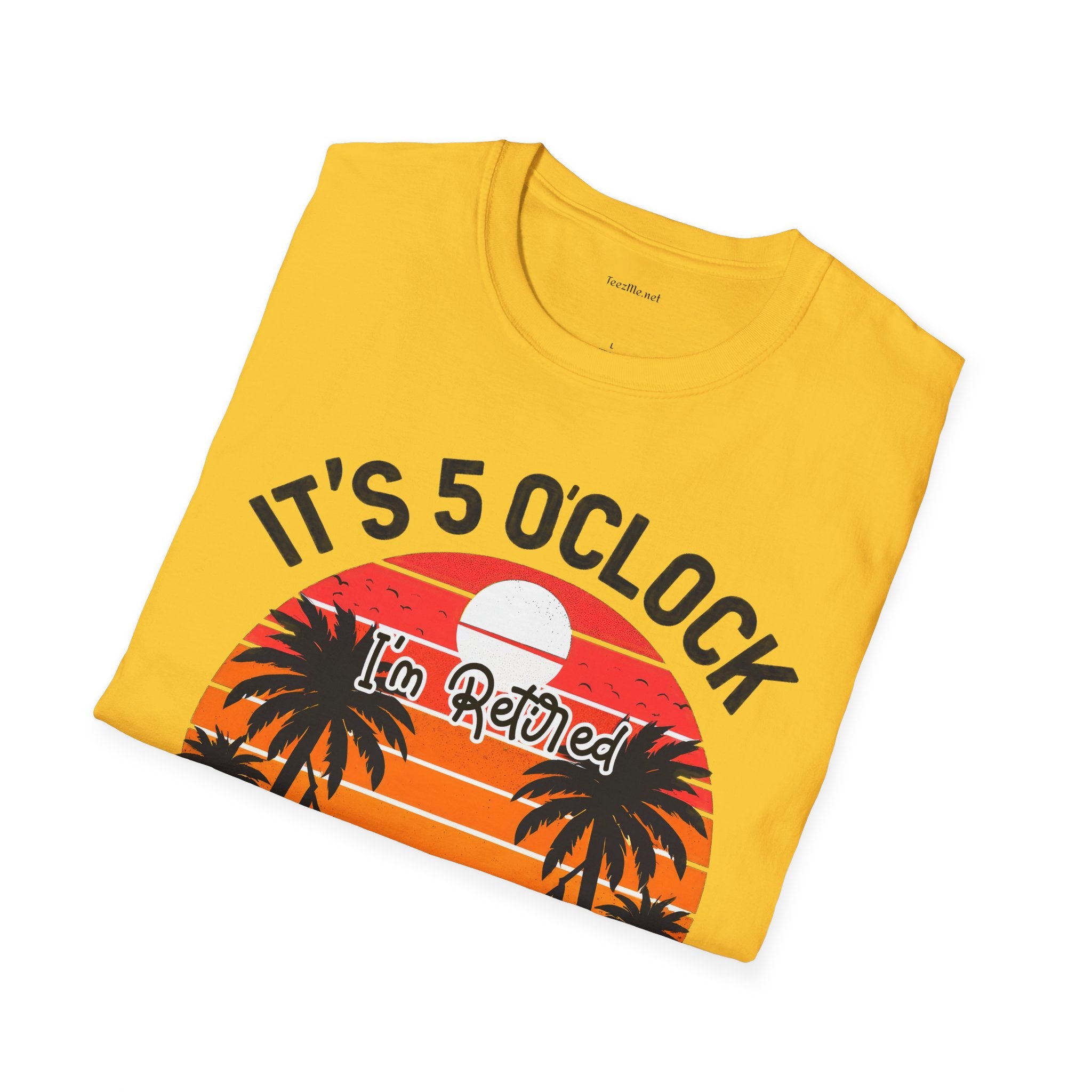 Retired - It's 5 - Unisex Softstyle T-Shirt 100% Cotton Graphic