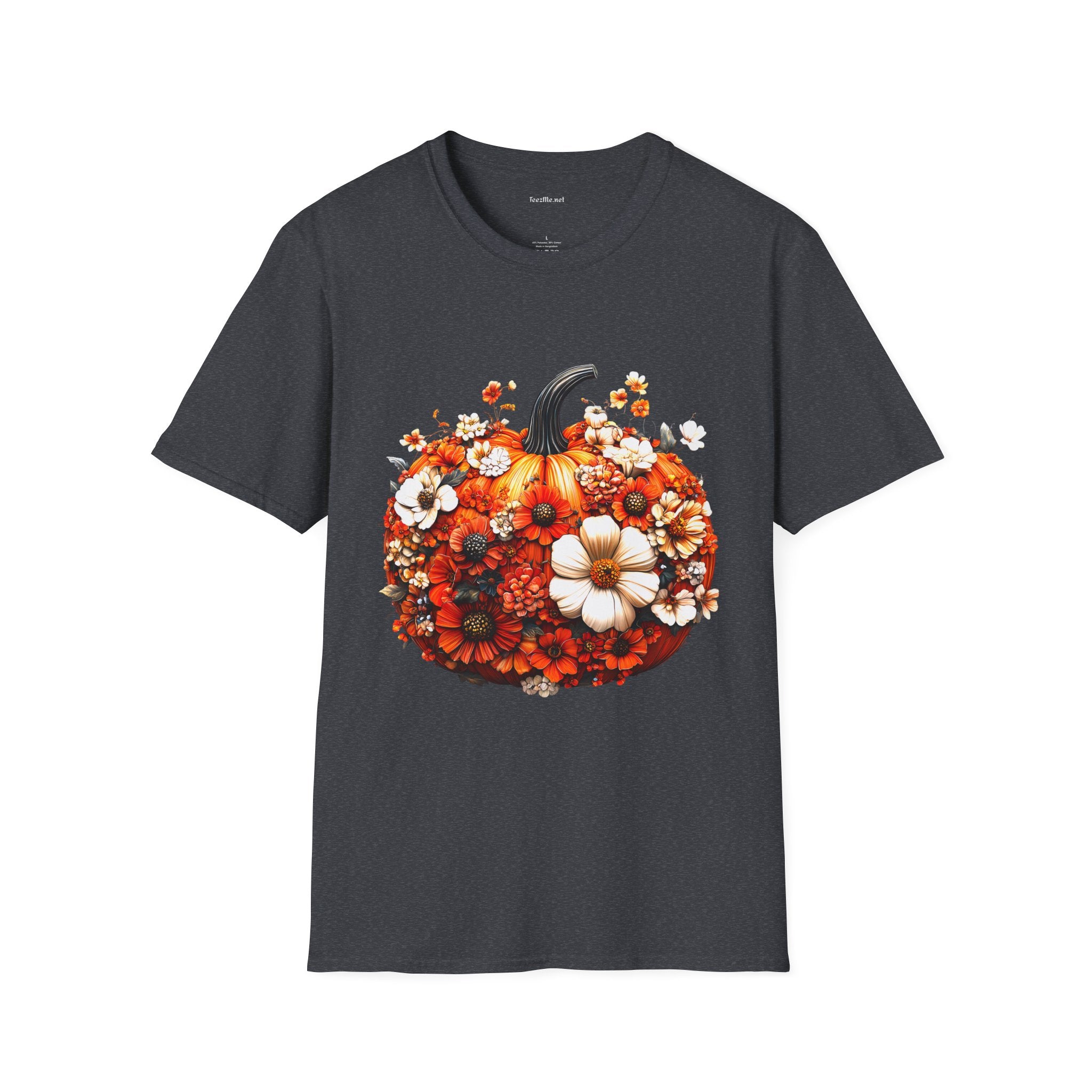 BOHO Floral Pumpkin - Unisex Softstyle T-Shirt 100% Cotton Graphic