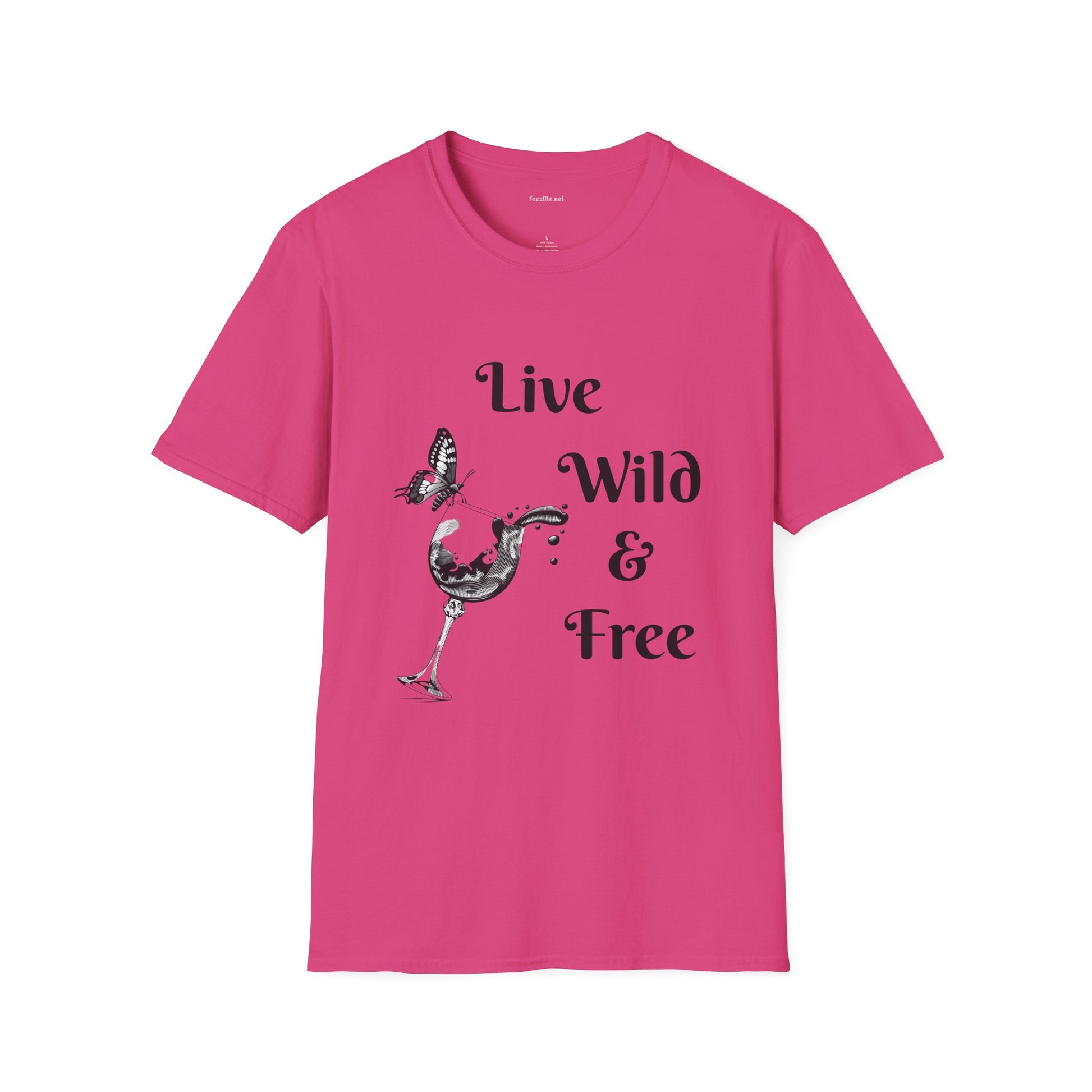 Live Wild & Free -  Unisex Softstyle T-Shirt 100% Cotton Graphic