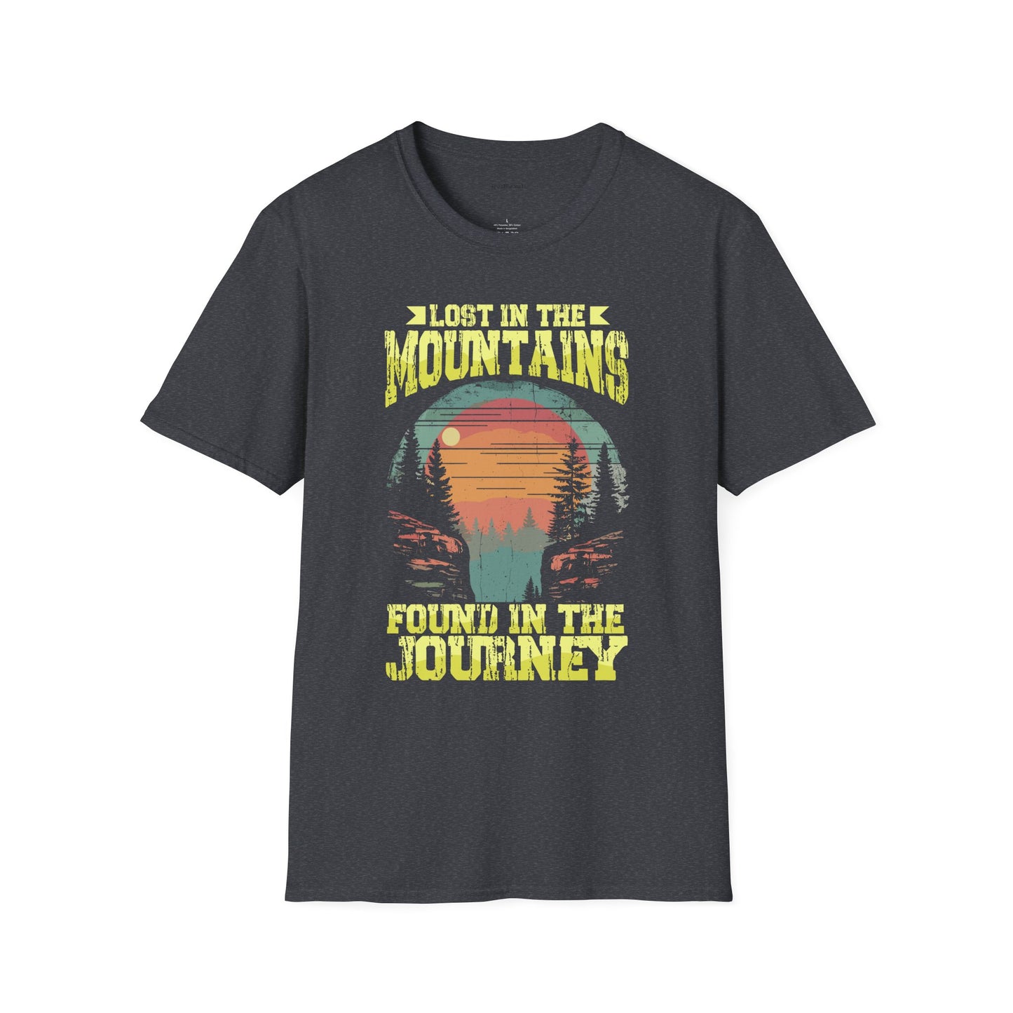 Lost in the Mountain - Unisex Softstyle T-Shirt 100% Cotton Graphic
