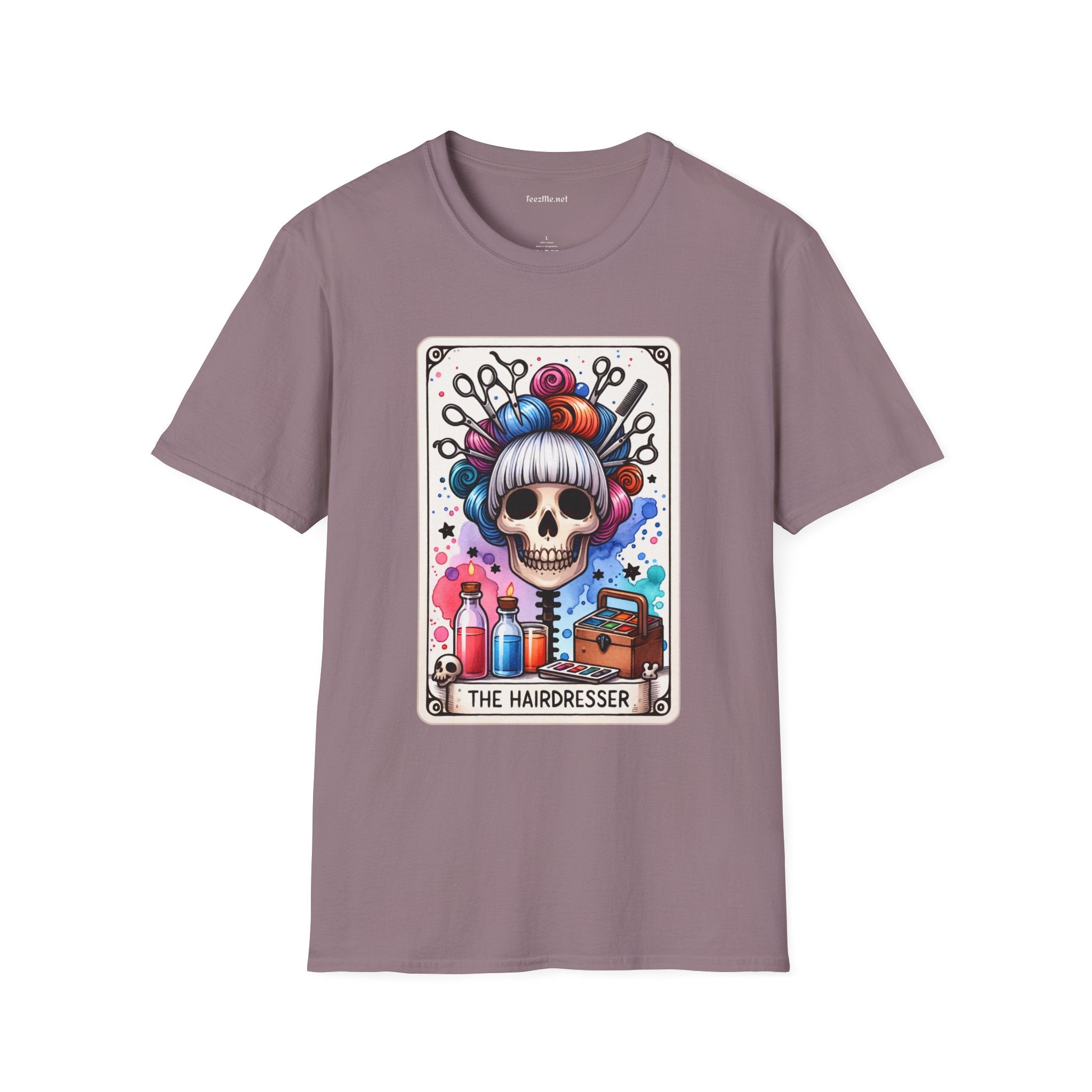 The Hairdresser Tarot Card Unisex Softstyle T-Shirt 100% Cotton Graphic