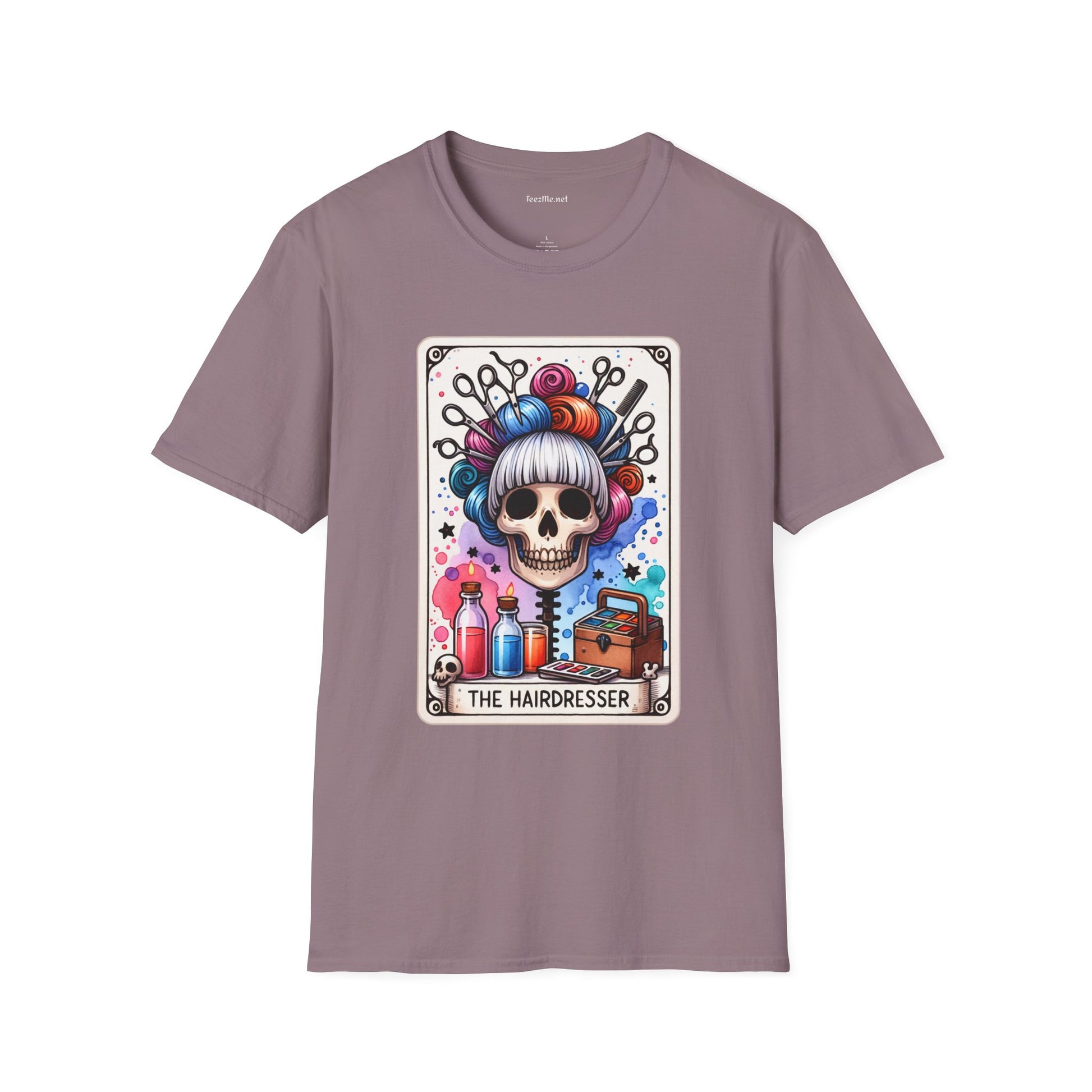 The Hairdresser Tarot Card Unisex Softstyle T-Shirt 100% Cotton Graphic