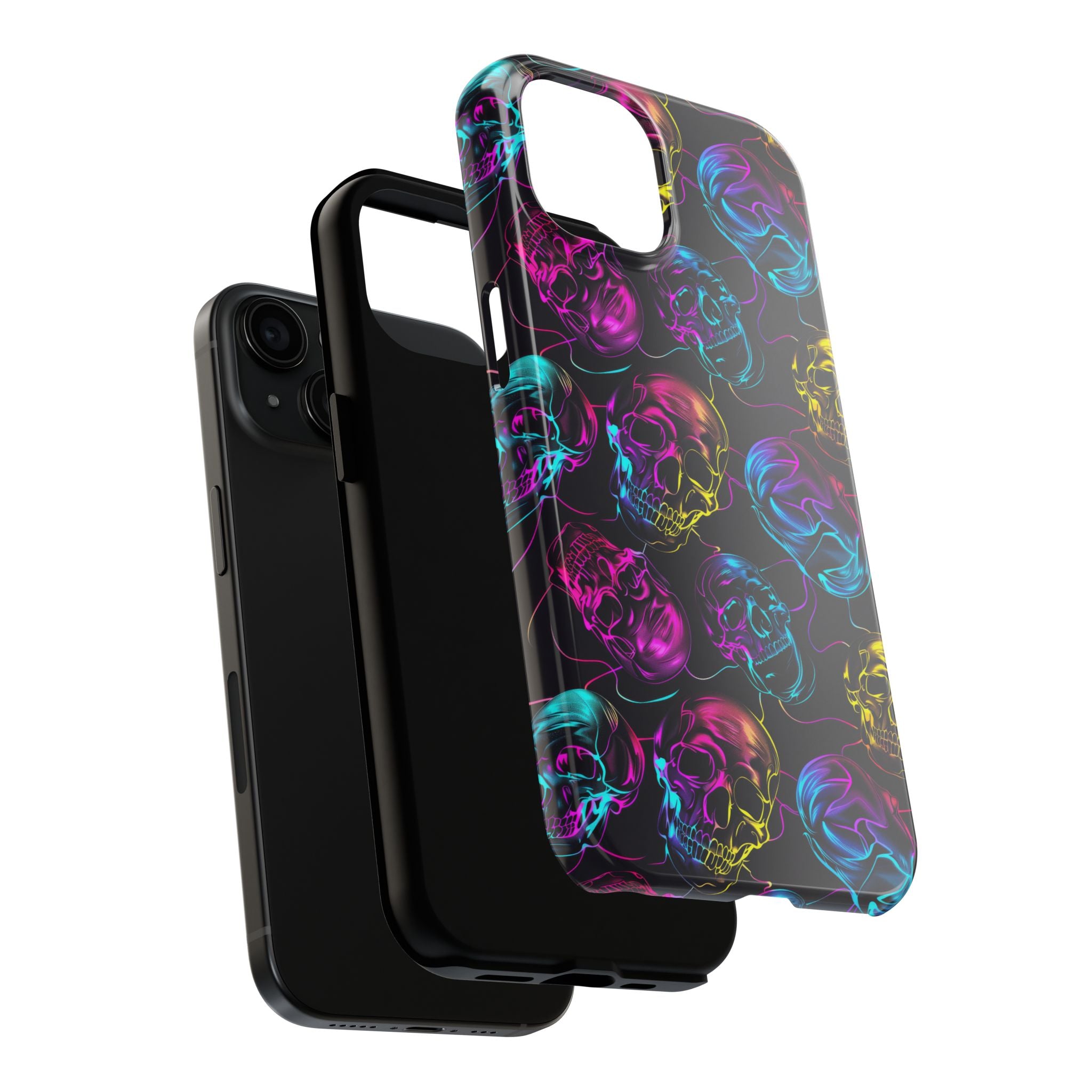 Neon Skull Cell Phone Case Tough Phone Cases
