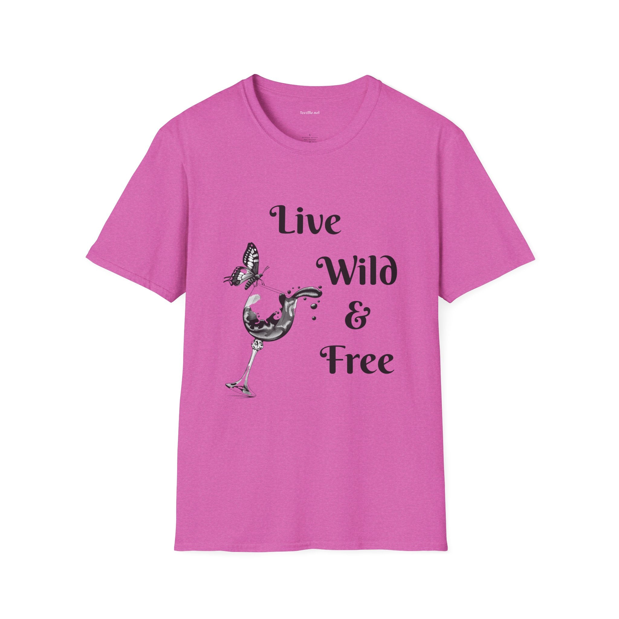 Live Wild & Free -  Unisex Softstyle T-Shirt 100% Cotton Graphic